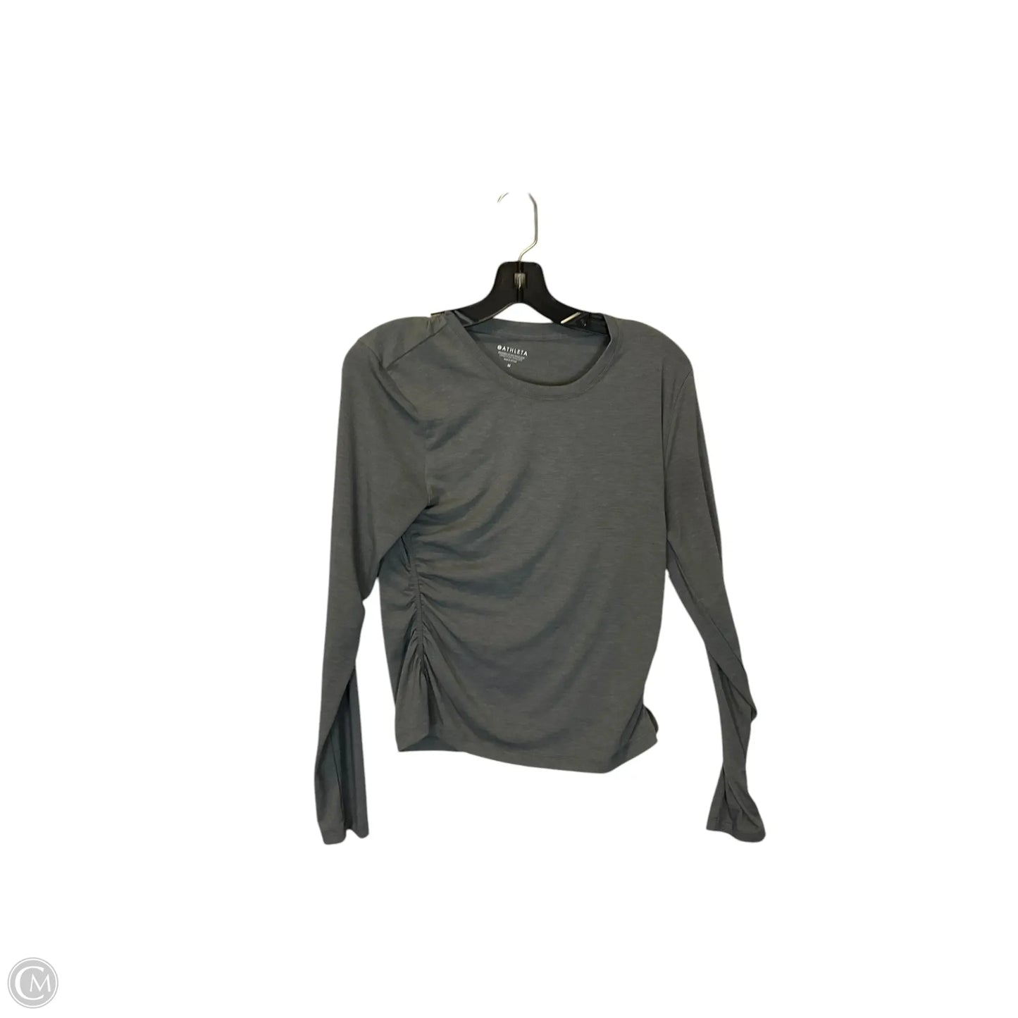 Athletic Top Long Sleeve Crewneck By Athleta In Grey, Size: M