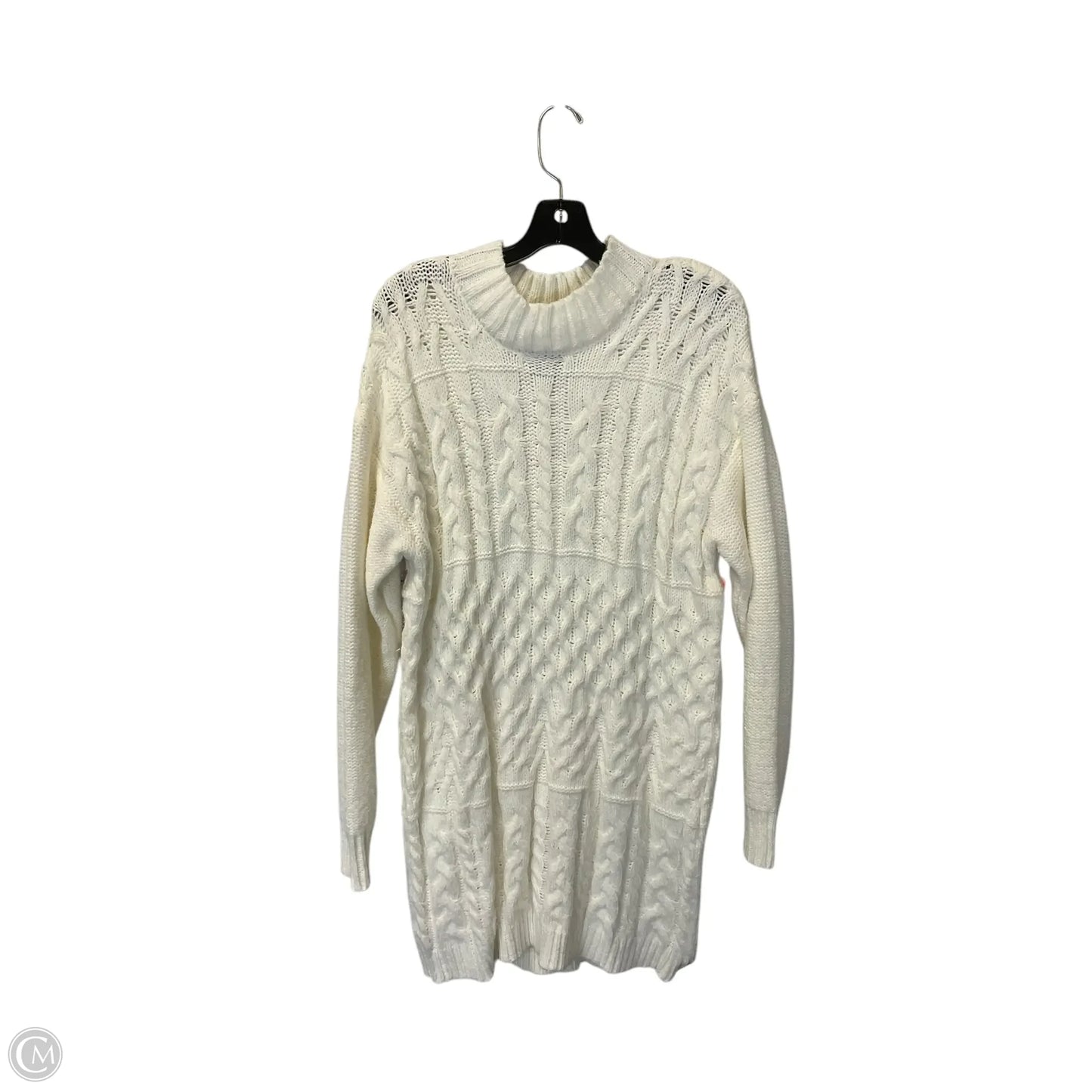 Dress Sweater By Clothes Mentor In White, Size: M