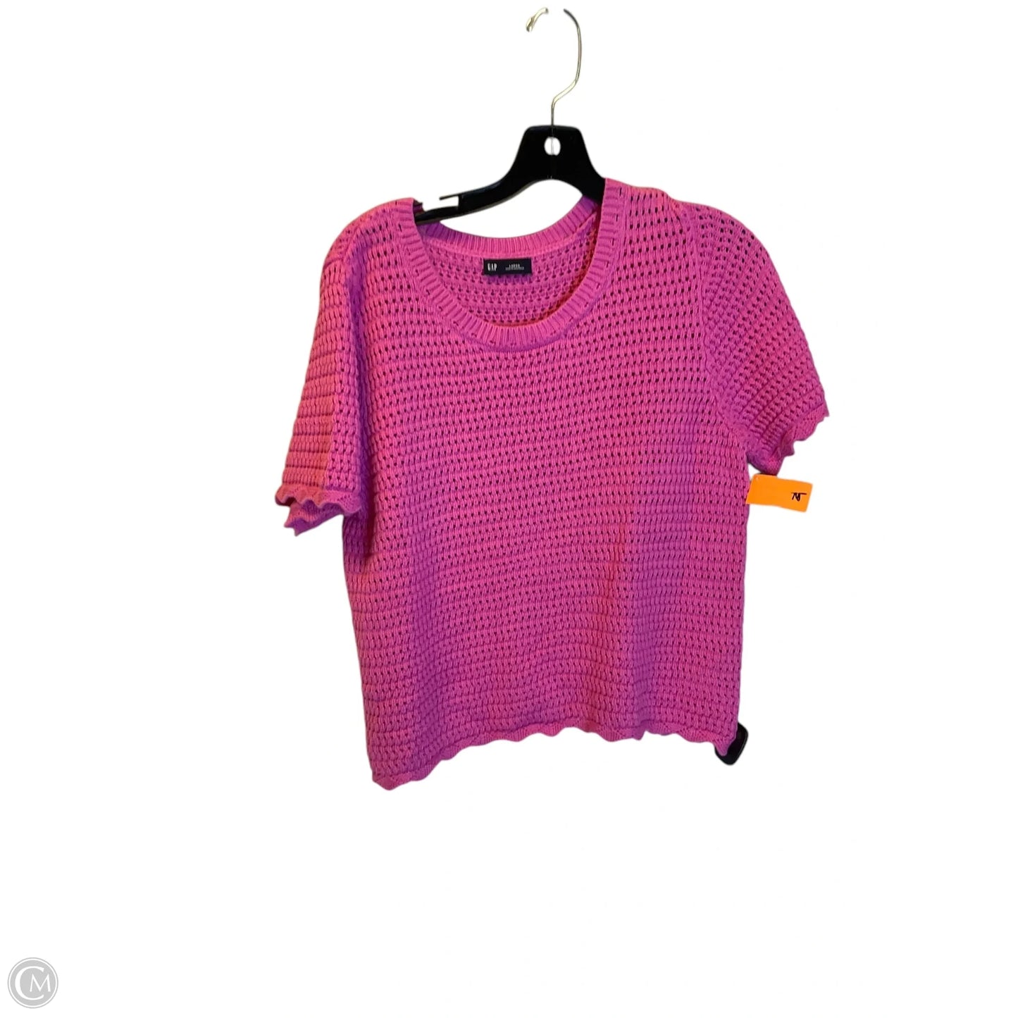 Top Short Sleeve By Gap In Pink, Size: L