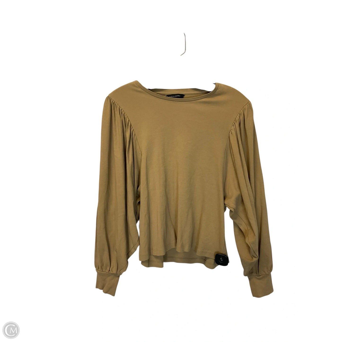 Top Long Sleeve By Banana Republic In Tan, Size: M