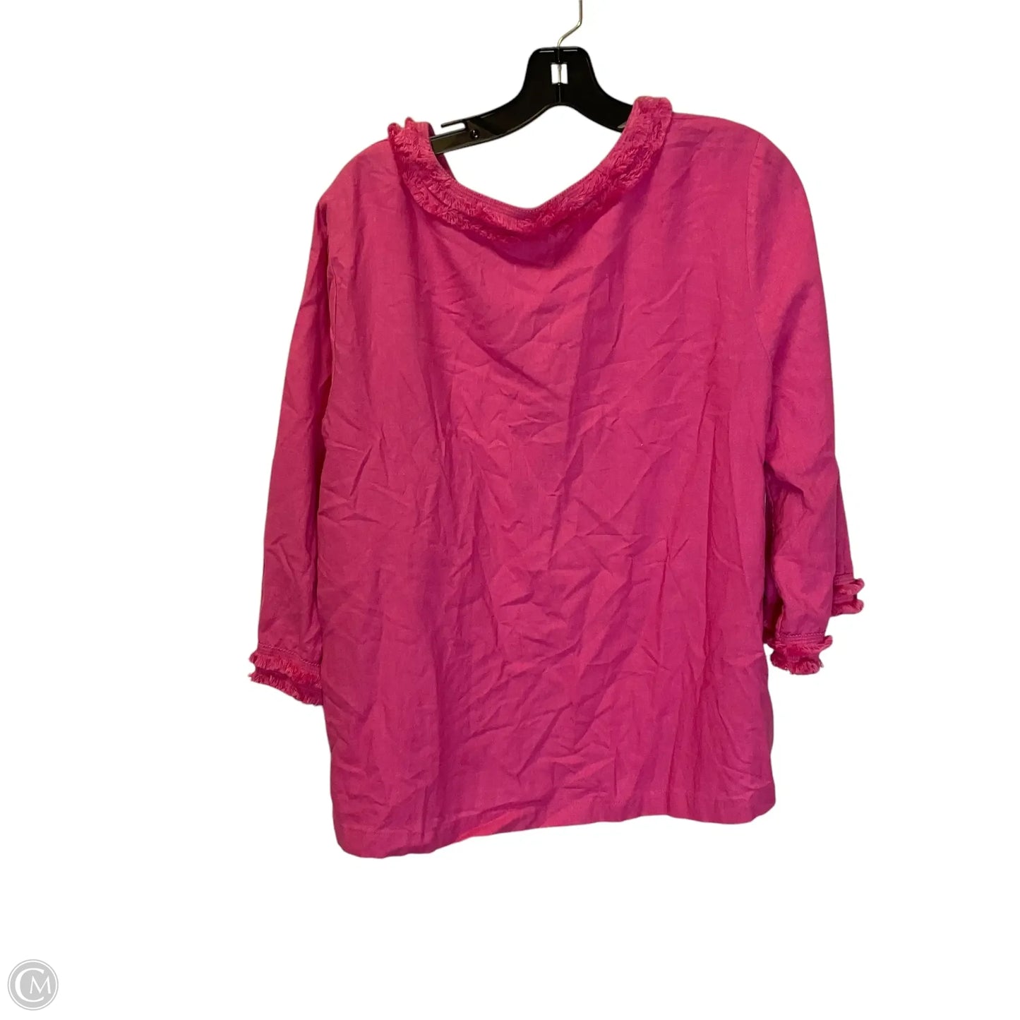 Top Short Sleeve By Chicos In Pink, Size: M