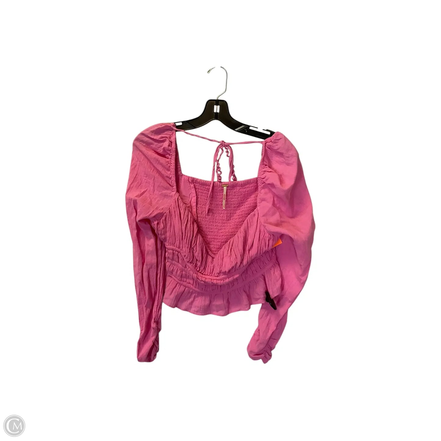 Top Long Sleeve By Free People In Pink, Size: M