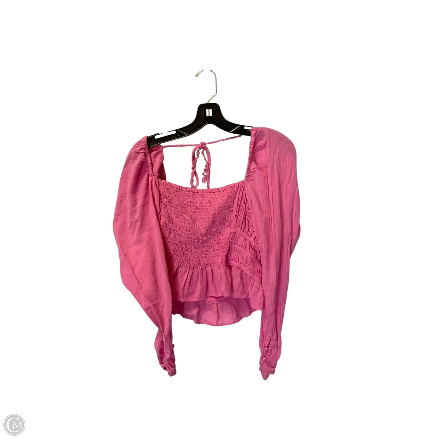 Top Long Sleeve By Free People In Pink, Size: M