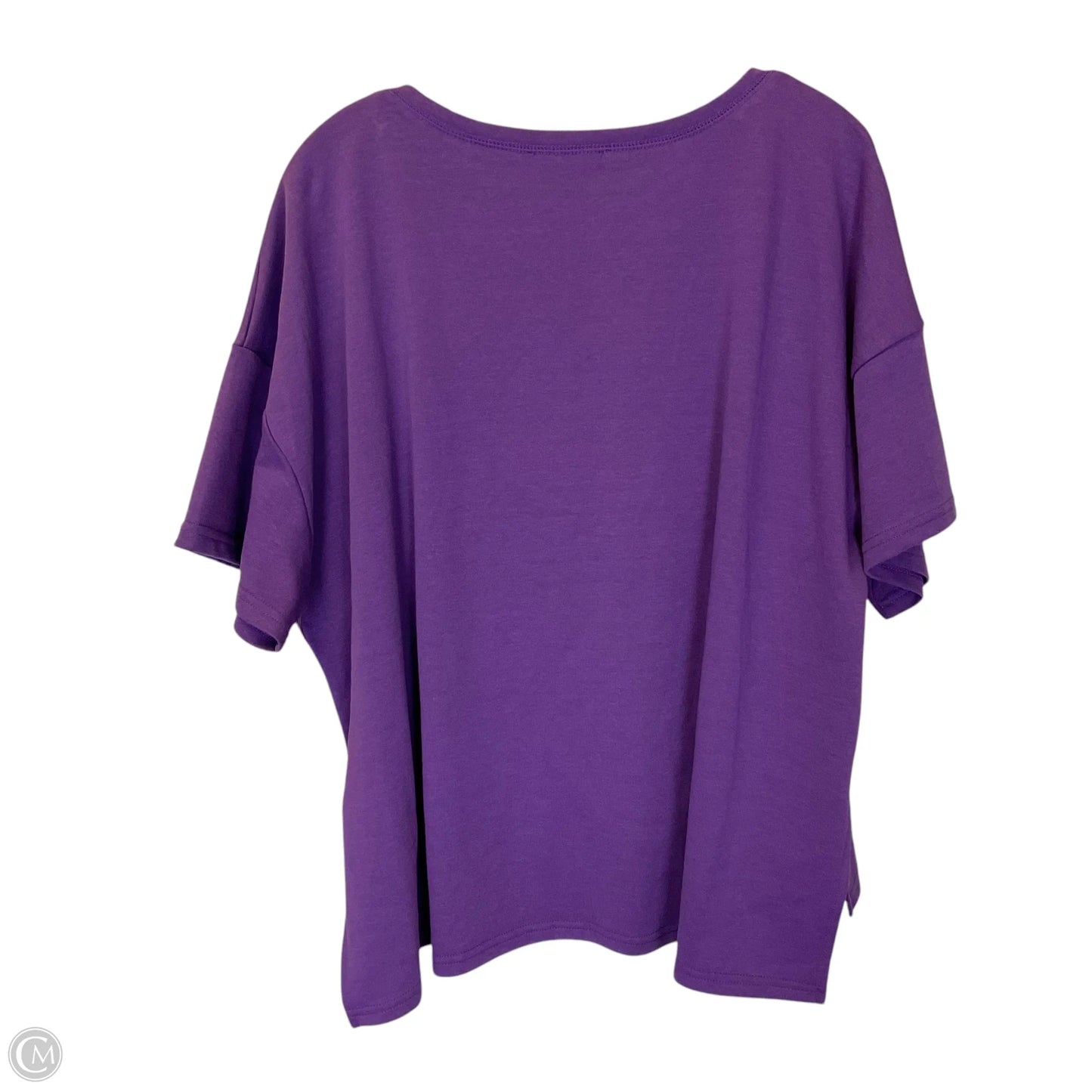Top Short Sleeve By Peach Love Cream California In Purple, Size: L