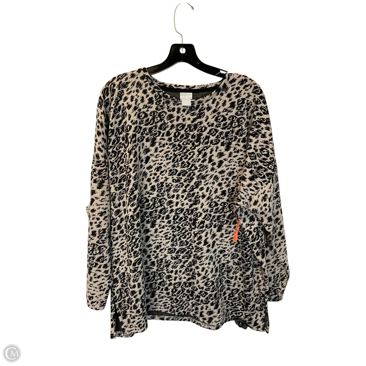 Top Long Sleeve By Chicos In Animal Print, Size: L