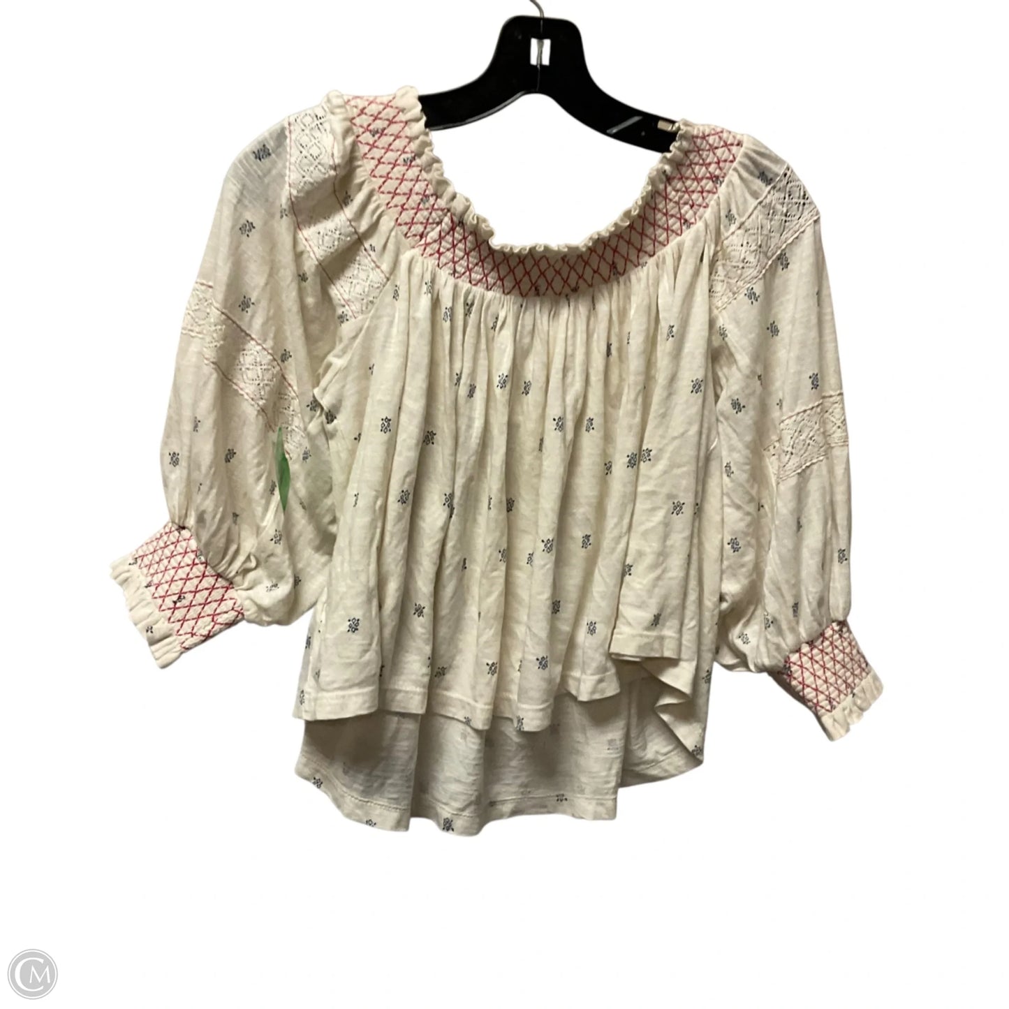 Top Long Sleeve By Free People In Cream, Size: Xs
