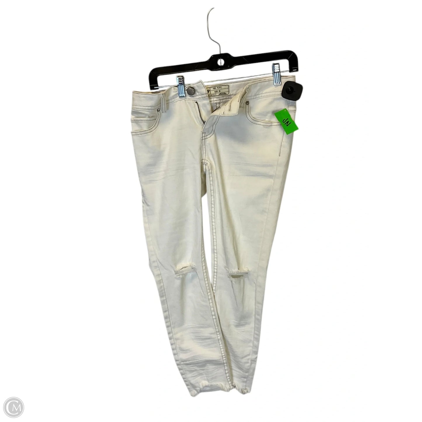 Jeans Skinny By Free People In White Denim, Size: 2