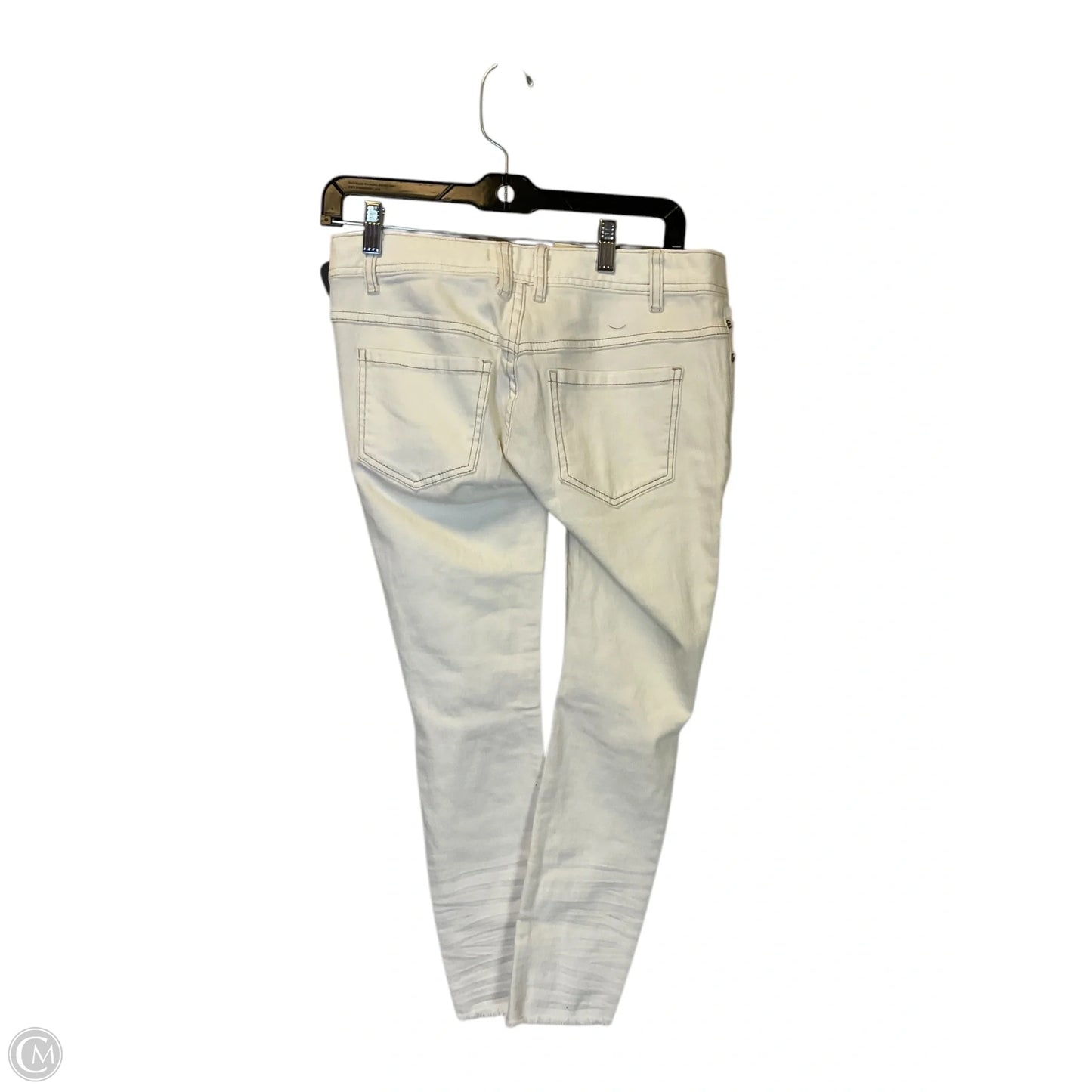 Jeans Skinny By Free People In White Denim, Size: 2