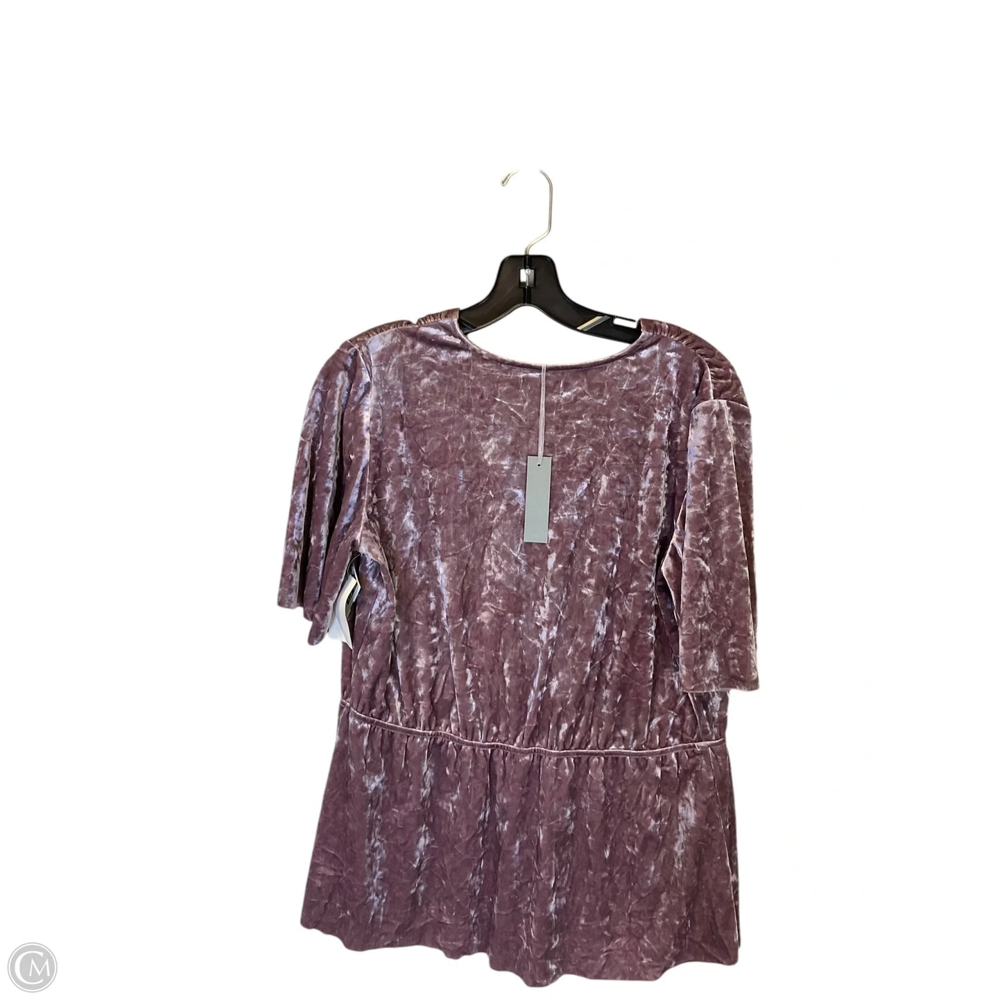 Top Short Sleeve By Chelsea 28 In Purple, Size: L