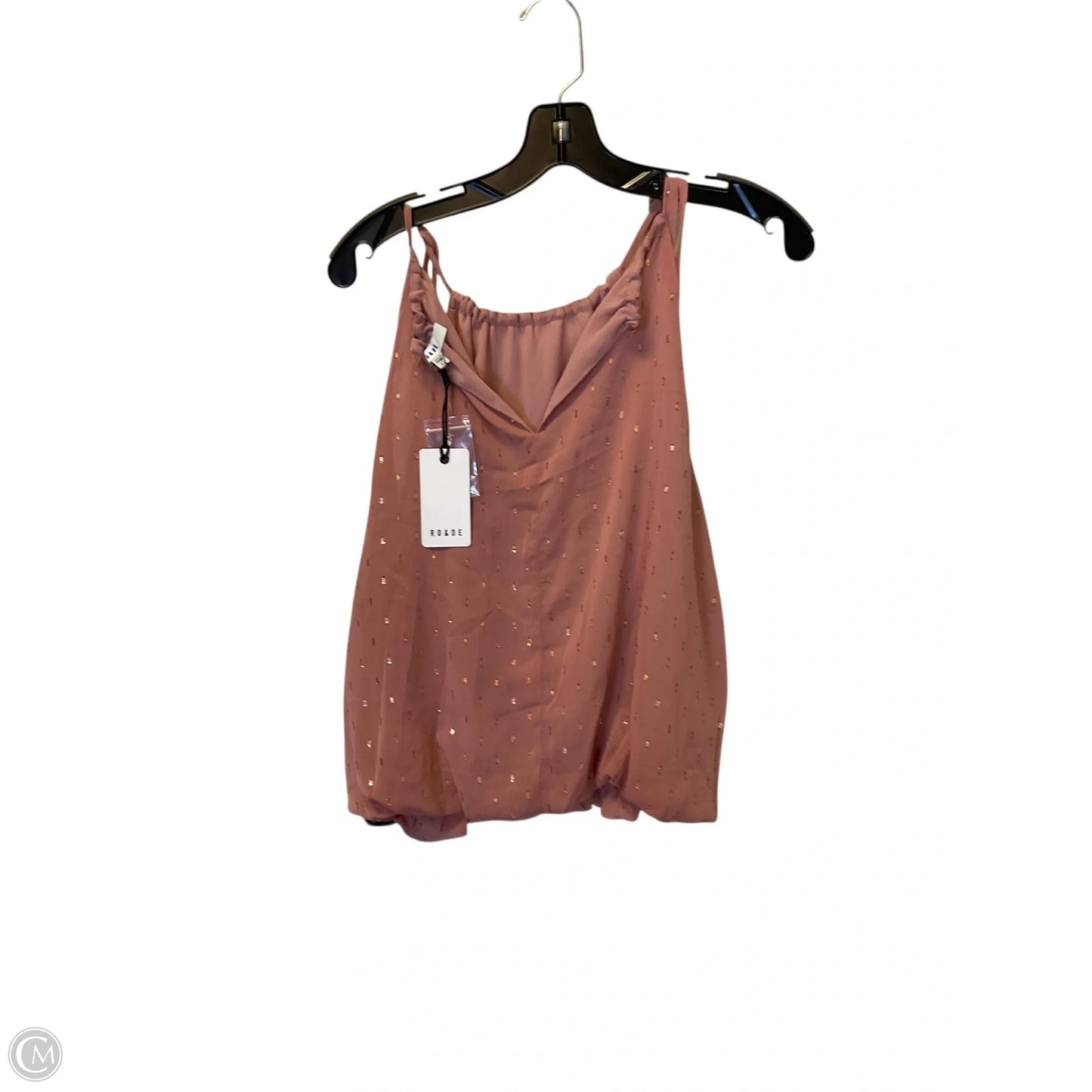 Top Sleeveless By Ro & De In Pink, Size: L