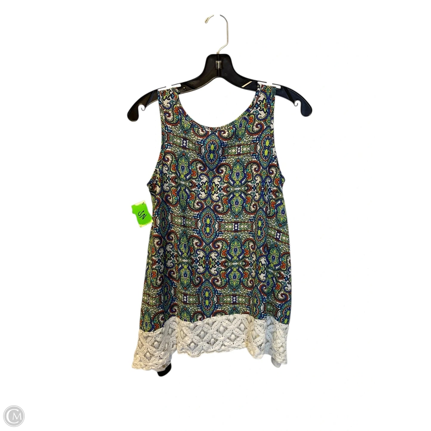 Top Sleeveless By Cha Cha Vente In Green, Size: S