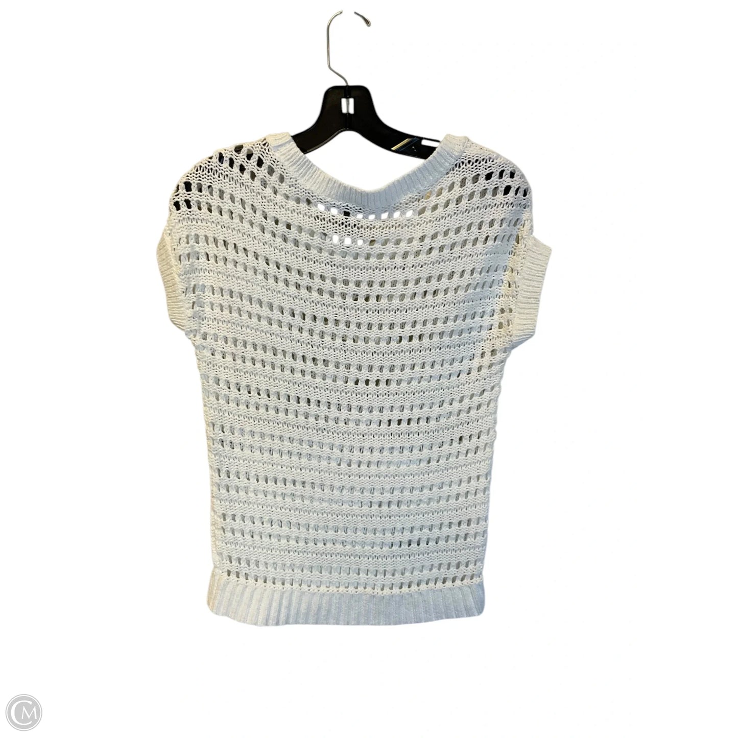 Top Short Sleeve By Ann Taylor In White, Size: S