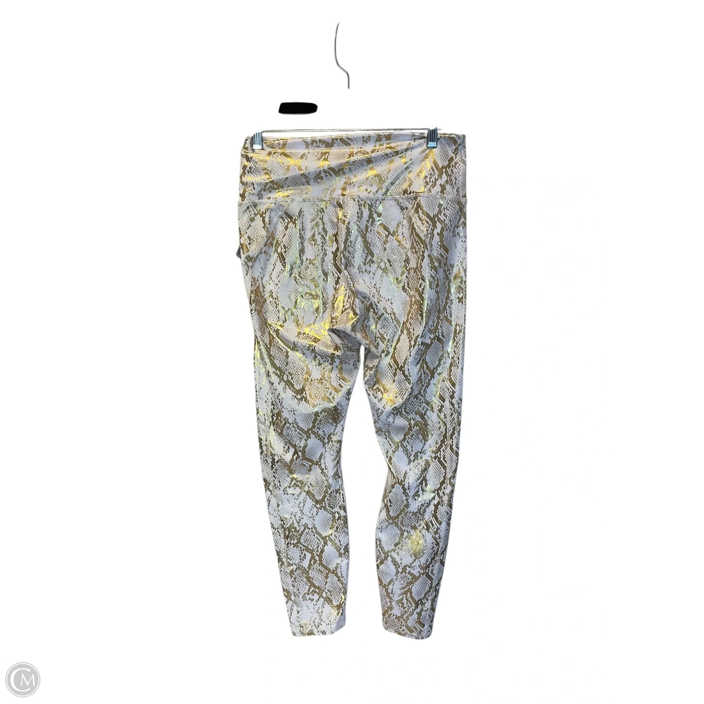 Athletic Leggings By Fabletics In Gold, Size: L