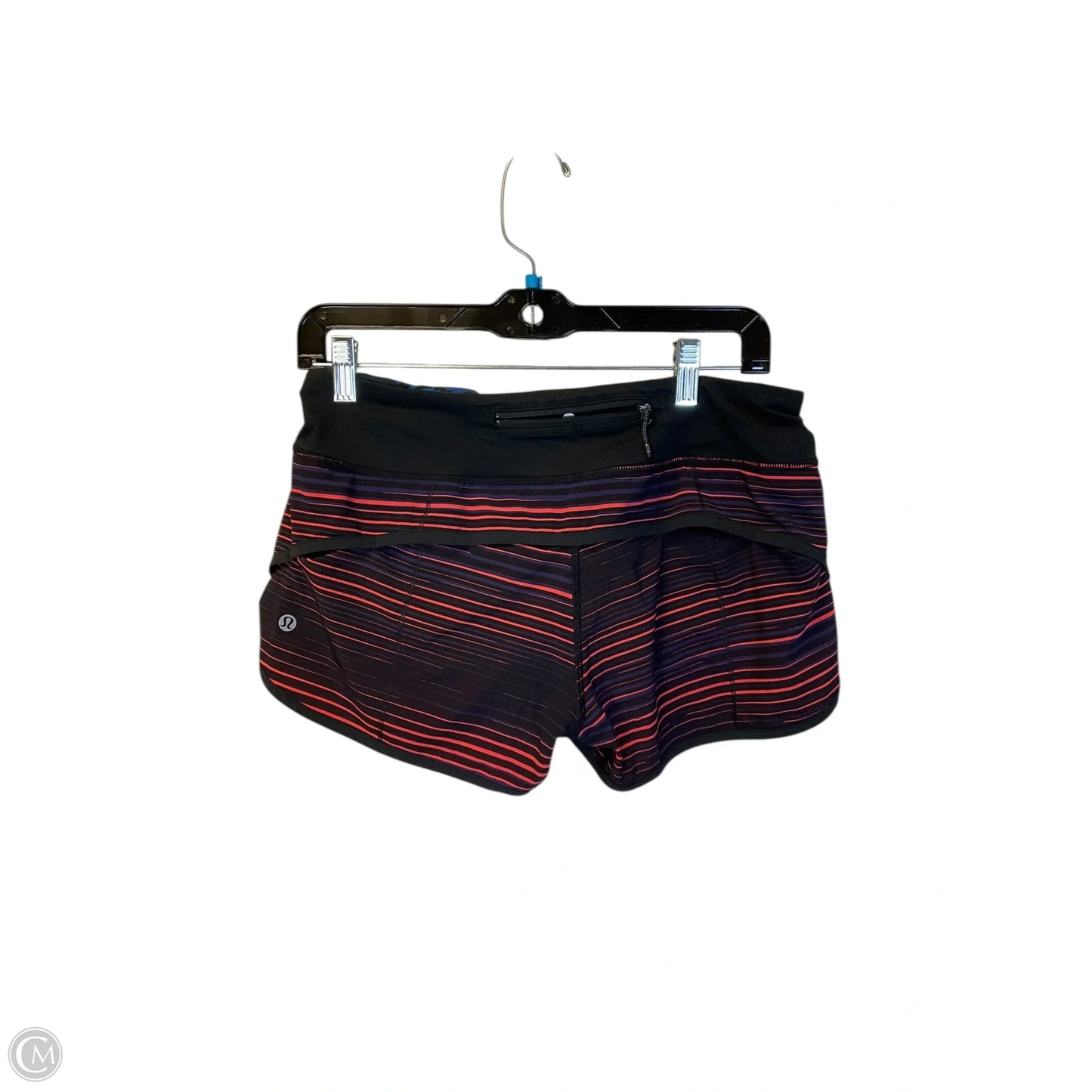 Athletic Shorts By Lululemon In Striped Pattern, Size: 6