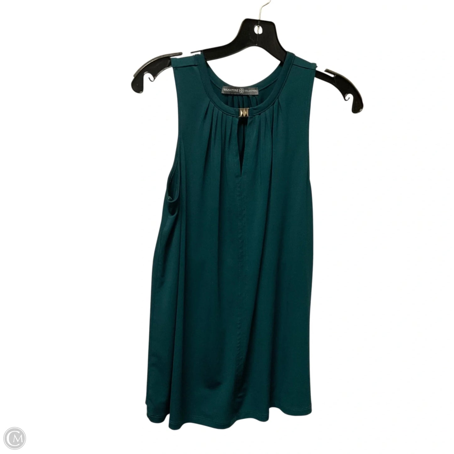 Top Sleeveless By Signature Collection In Green, Size: S