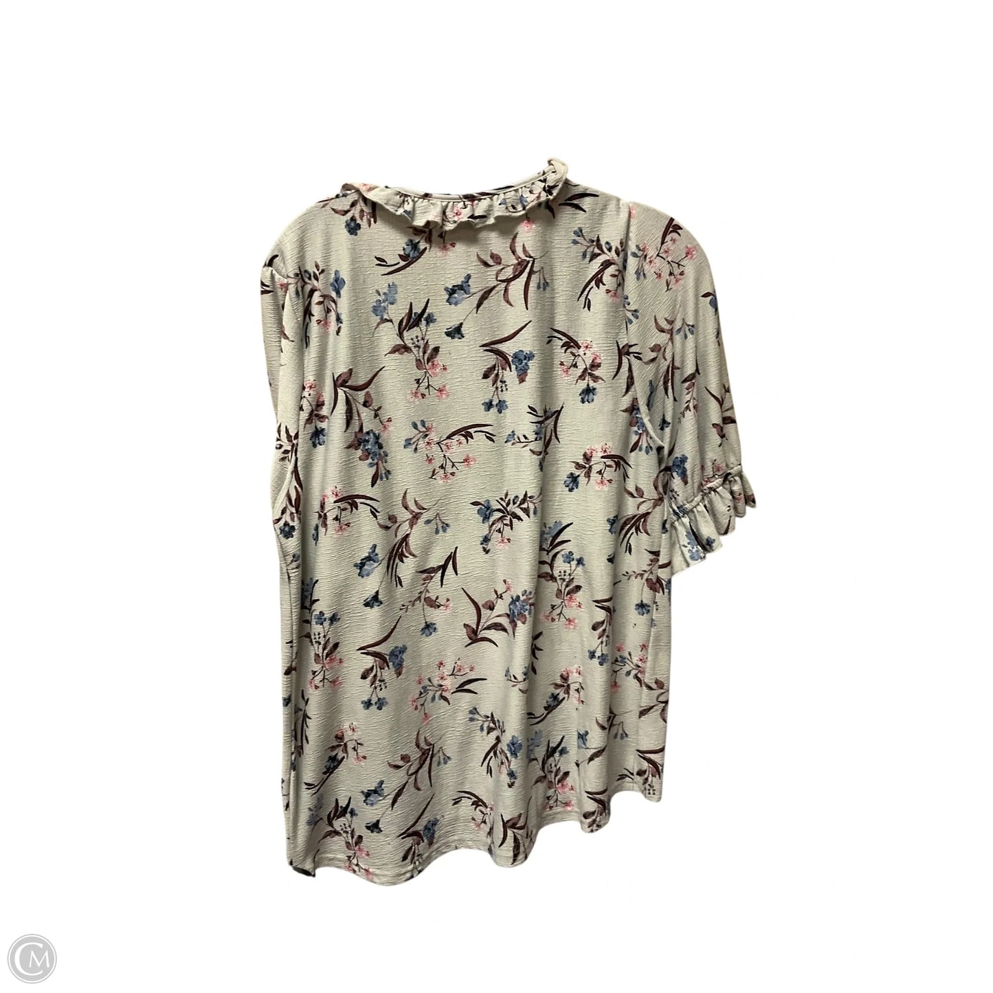 Top 3/4 Sleeve By Melloday In Floral Print, Size: L