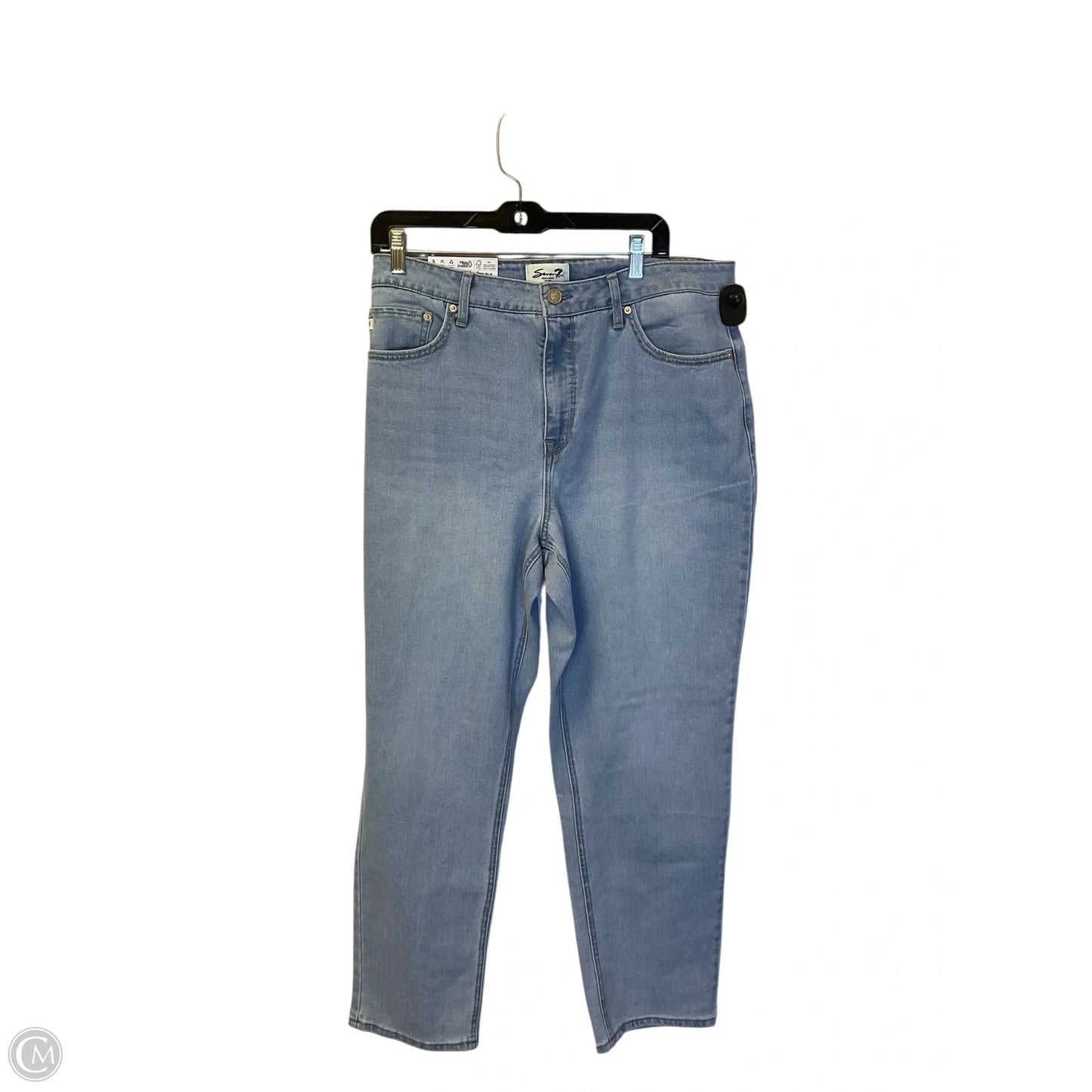 Jeans Straight By Seven 7 In Blue Denim, Size: 16