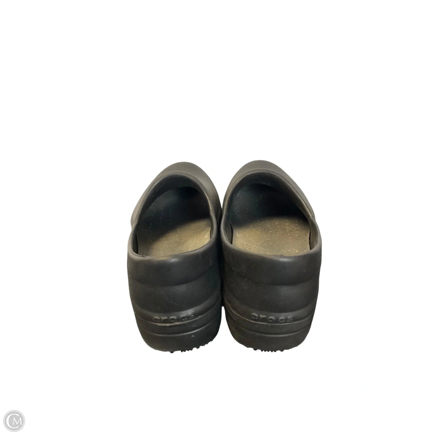 Shoes Flats By Crocs In Black, Size: 8