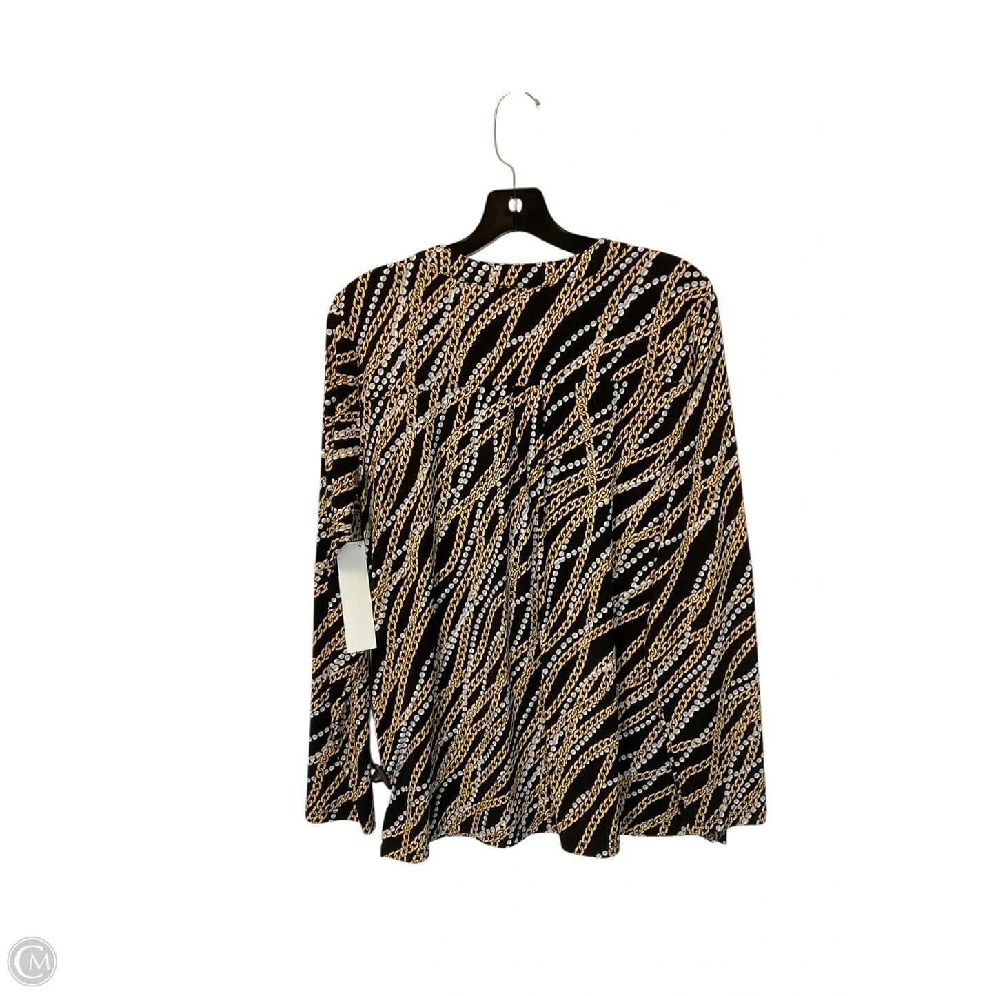 Top Long Sleeve By Michael By Michael Kors In Black, Size: L