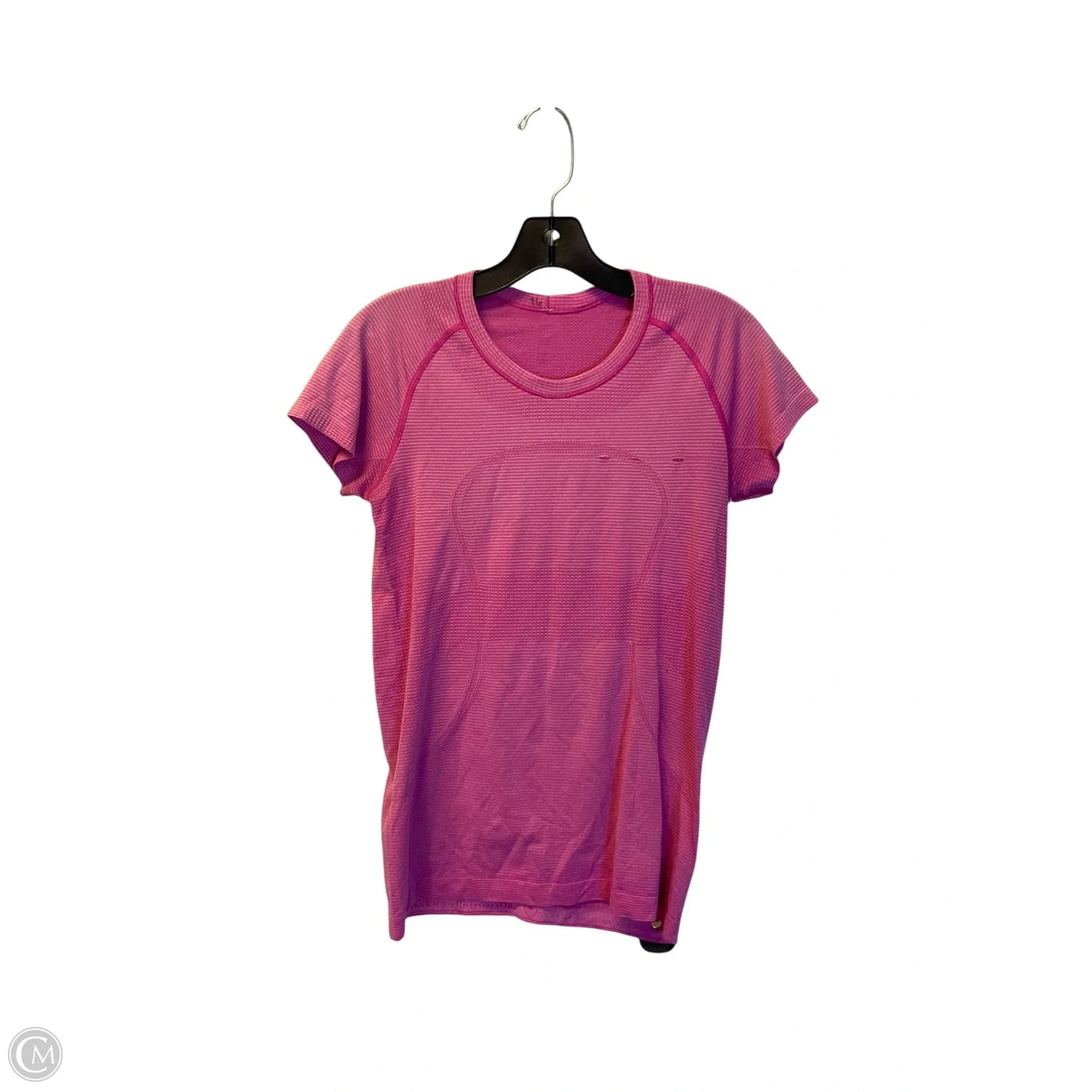Athletic Top Short Sleeve By Lululemon In Pink, Size: S