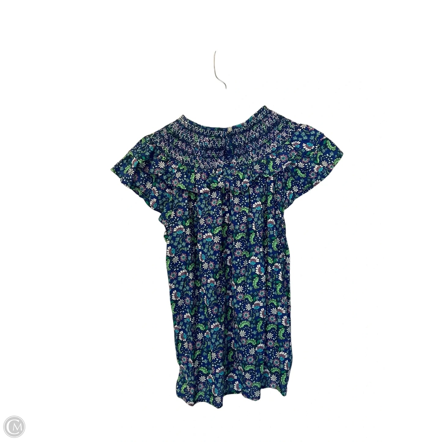 Top Short Sleeve By Loft In Blue, Size: M