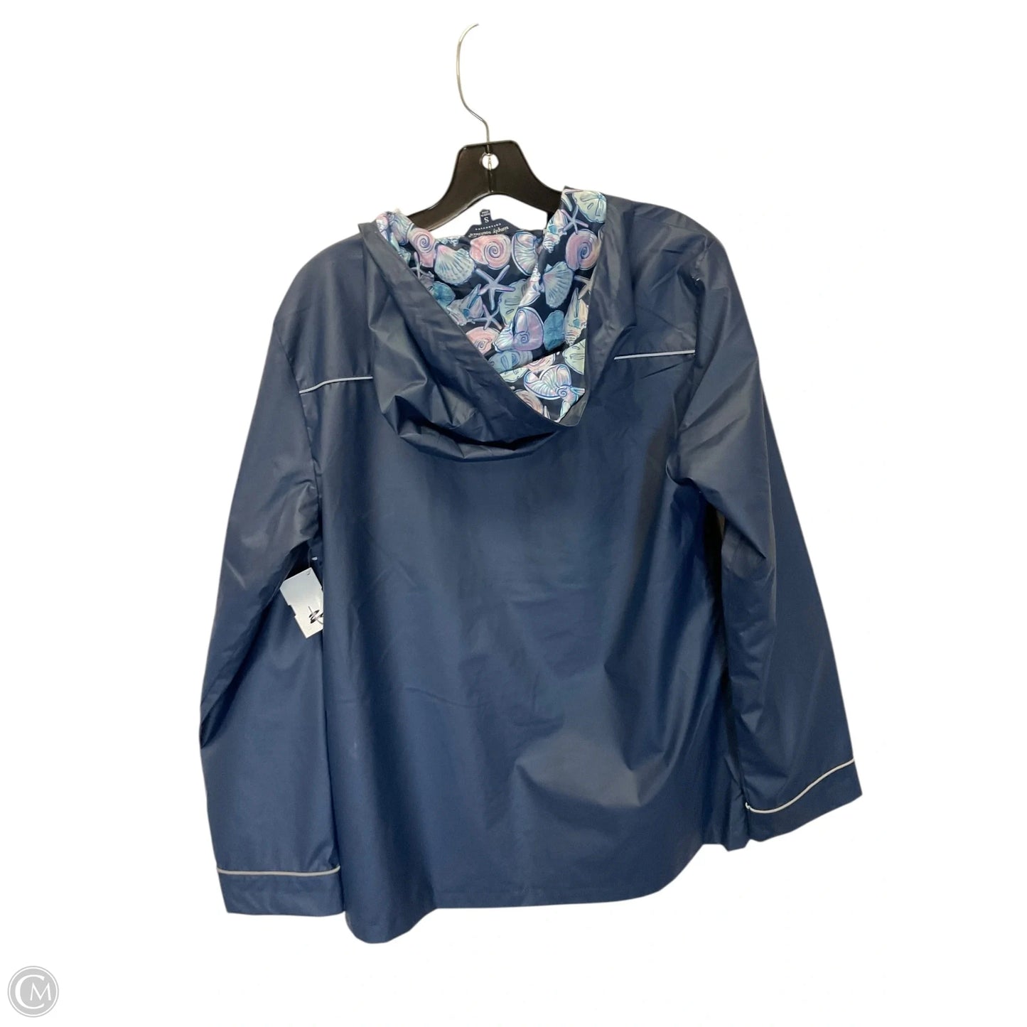 Jacket Windbreaker By Simply Southern In Blue, Size: S