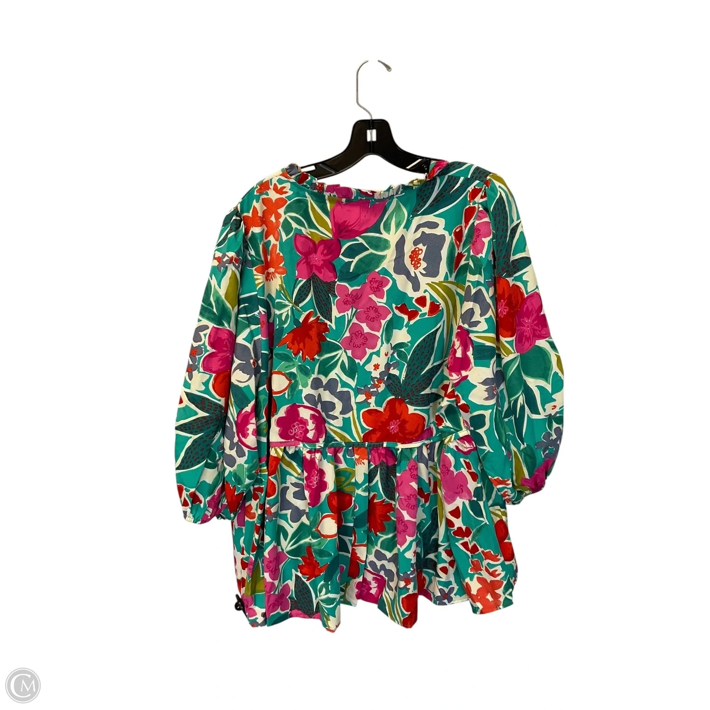 Top Long Sleeve By Chicsoul In Floral Print, Size: 2x