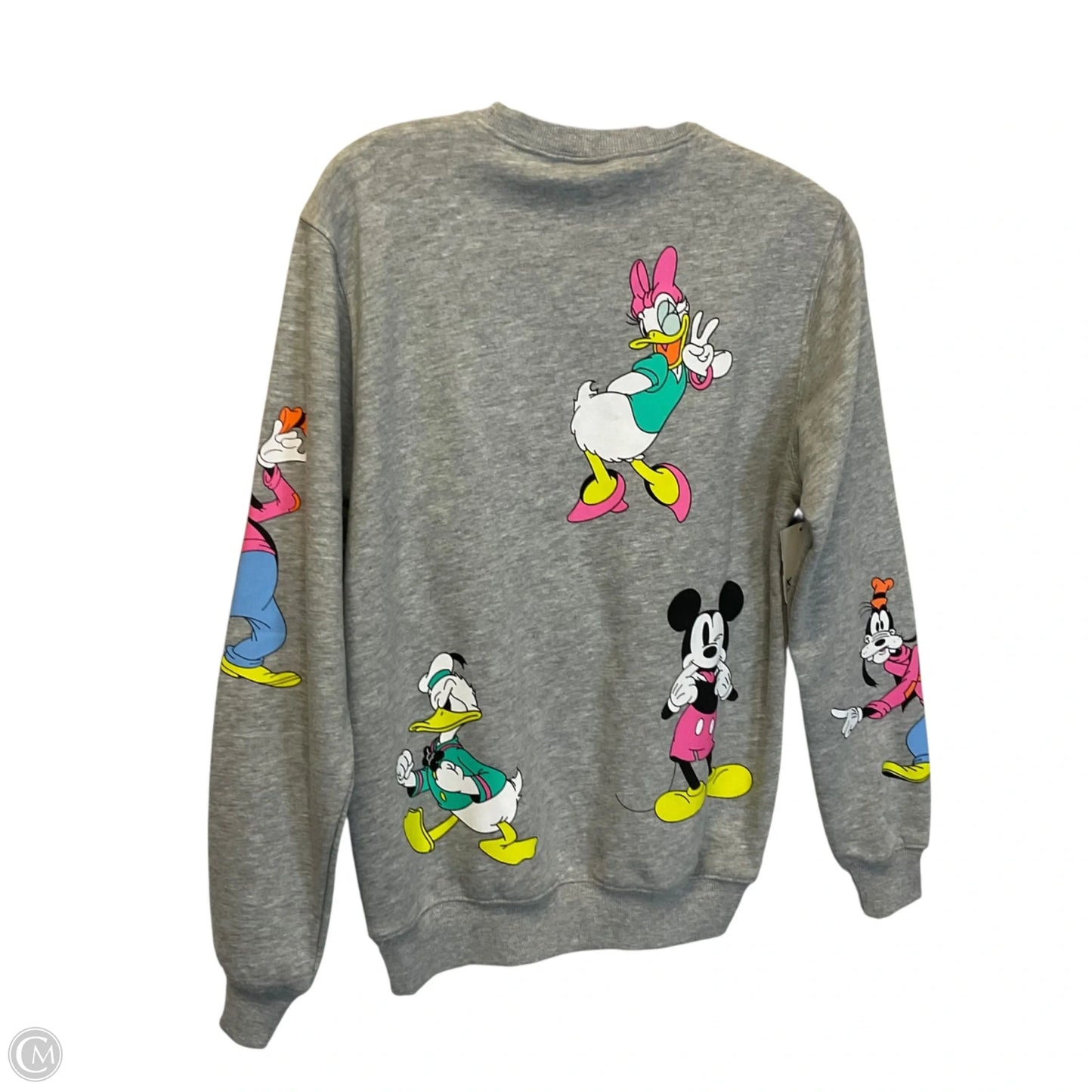 Sweatshirt Crewneck By Disney In Grey, Size: Xs