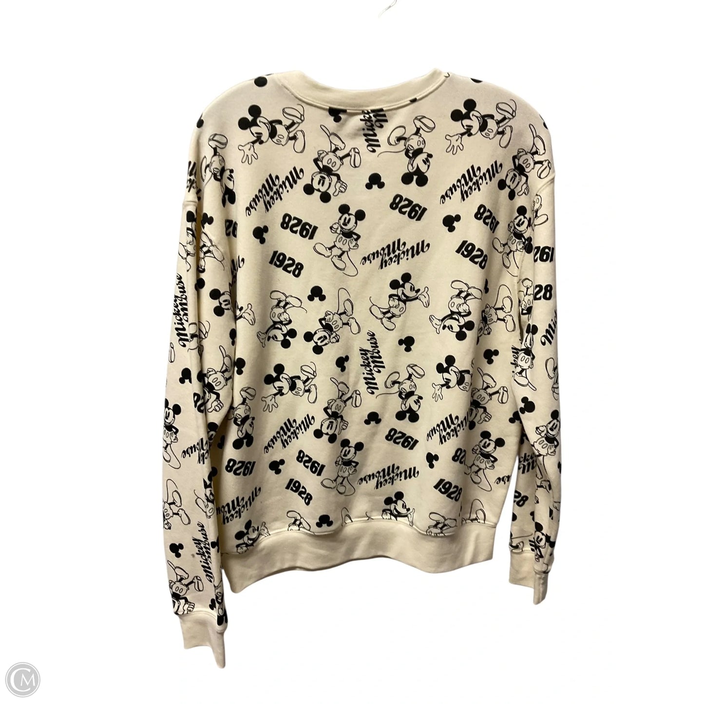 Sweatshirt Crewneck By Disney In Cream, Size: S