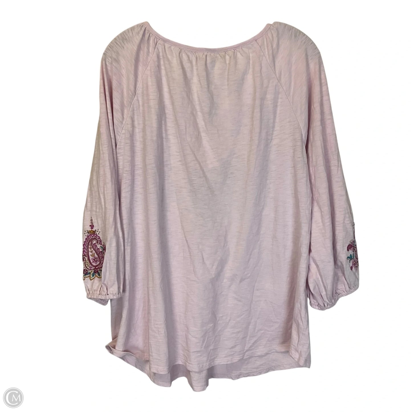 Top Long Sleeve By Chicos In Pink, Size: Xl
