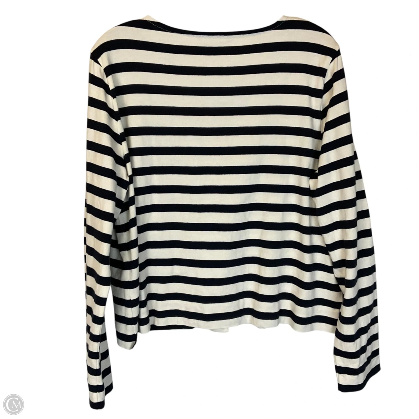 Top Long Sleeve By Talbots In Striped Pattern, Size: L