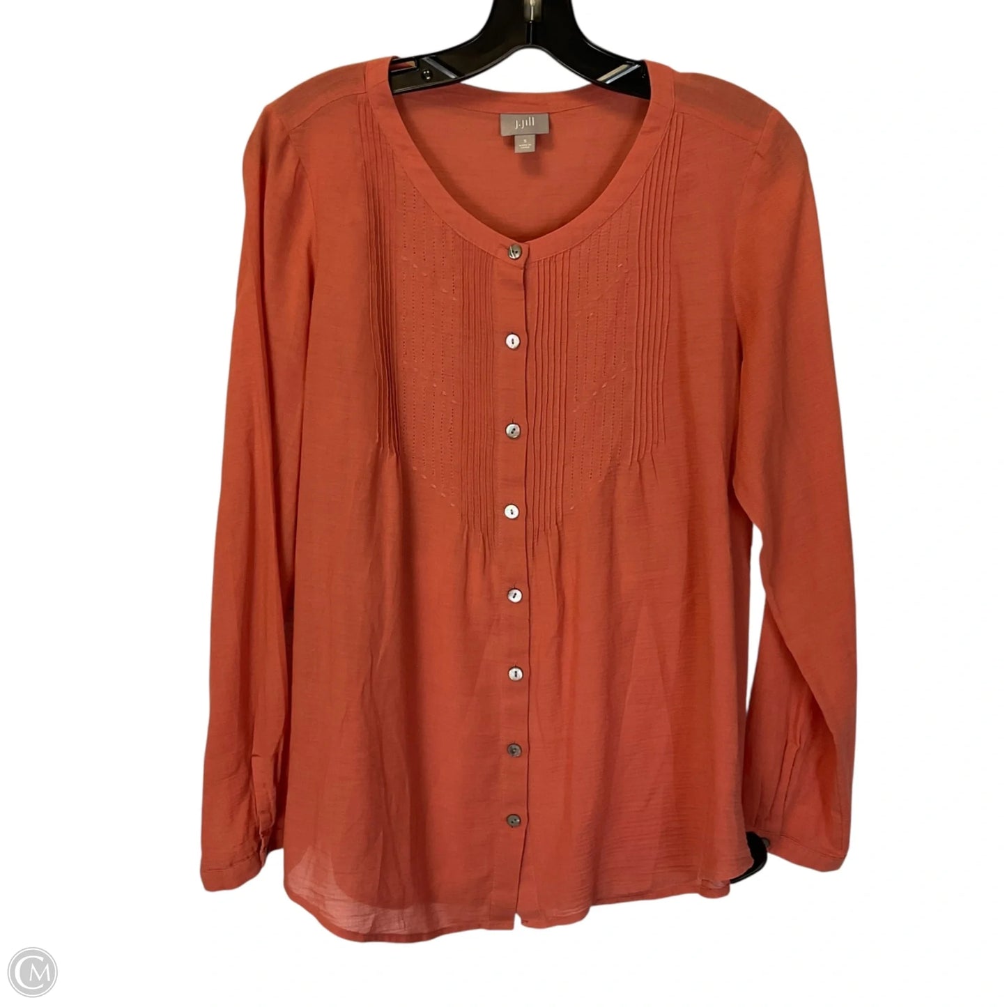 Top Long Sleeve Basic By J. Jill In Orange, Size: S