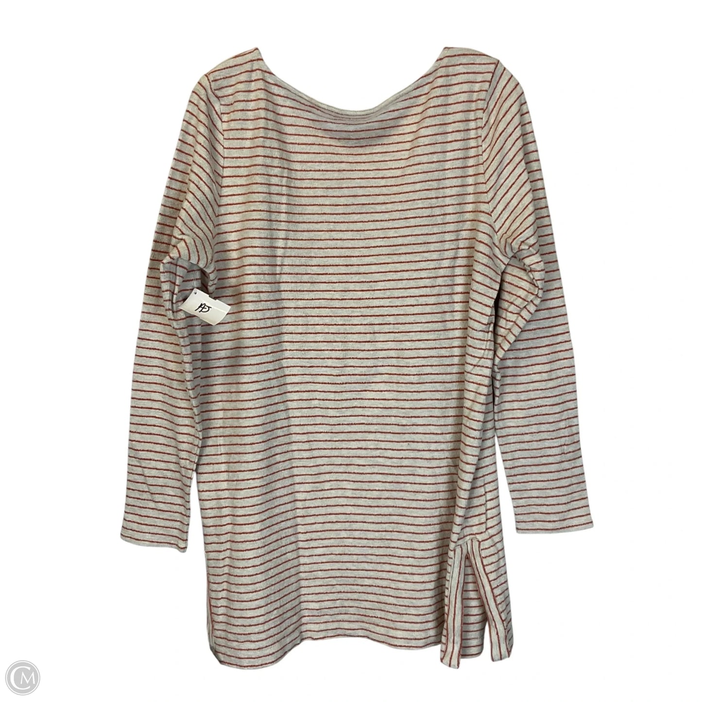 Top Long Sleeve Basic By J. Jill In Striped Pattern, Size: L