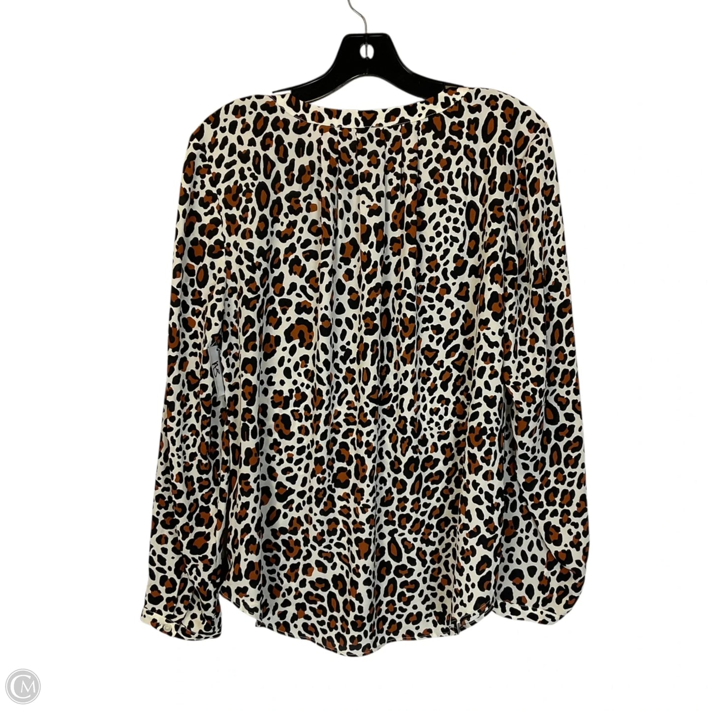 Top Long Sleeve Basic By Talbots In Animal Print, Size: M
