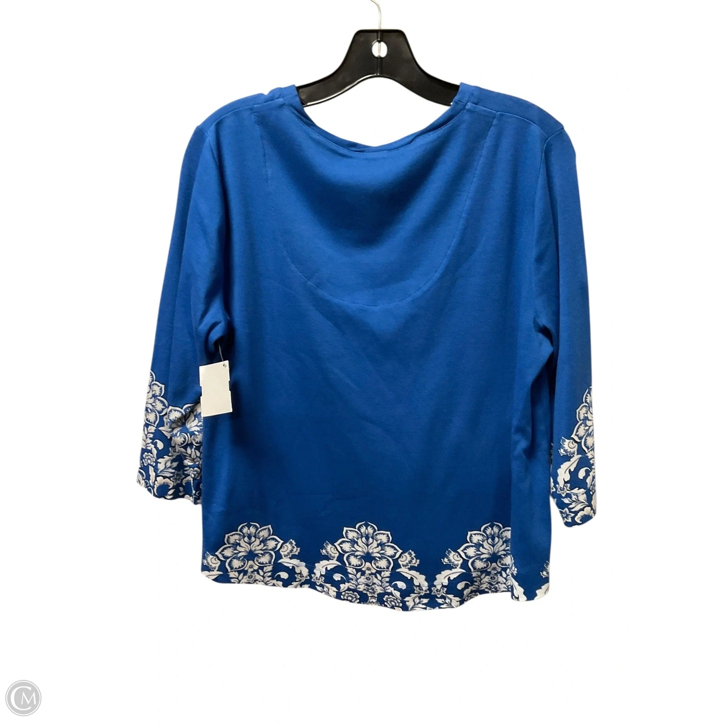 Top Long Sleeve Basic By Chicos In Blue, Size: L