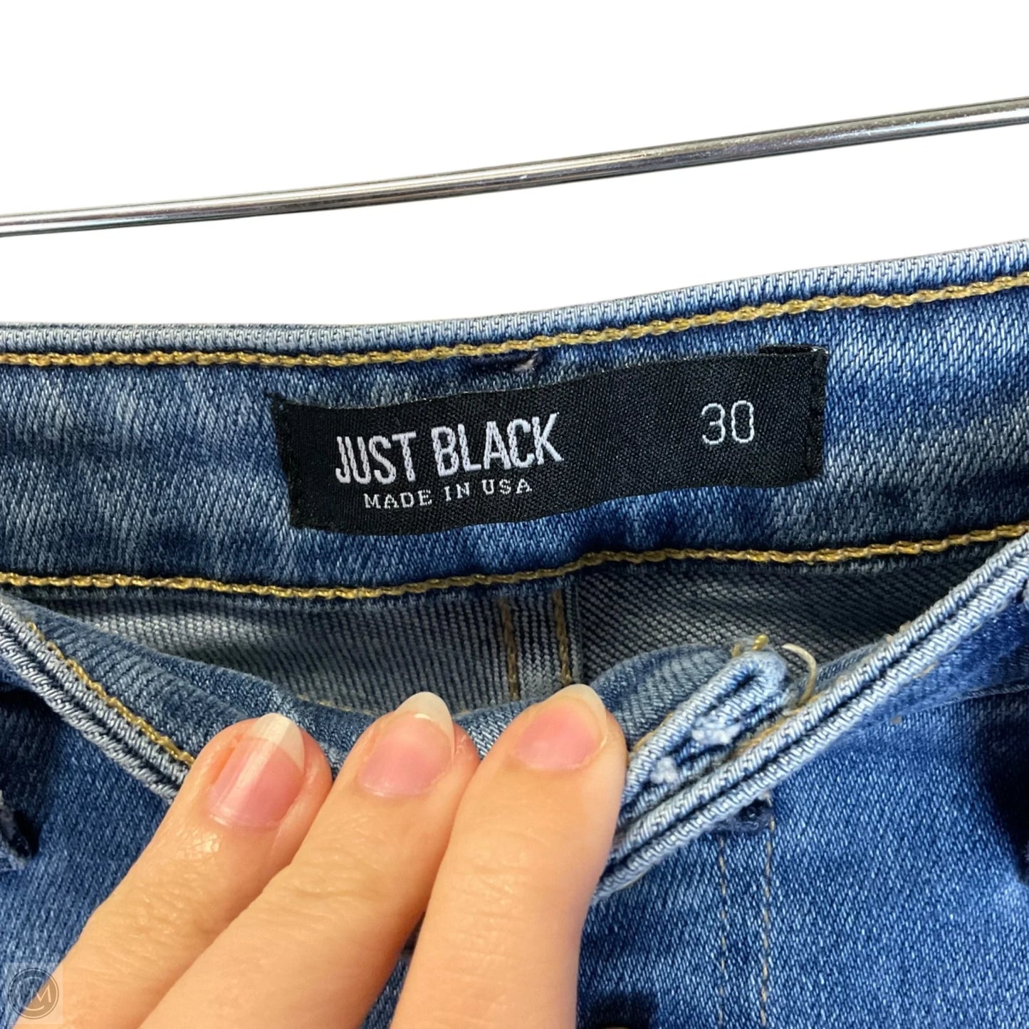 Jeans Straight By Just Black In Blue Denim, Size: 10