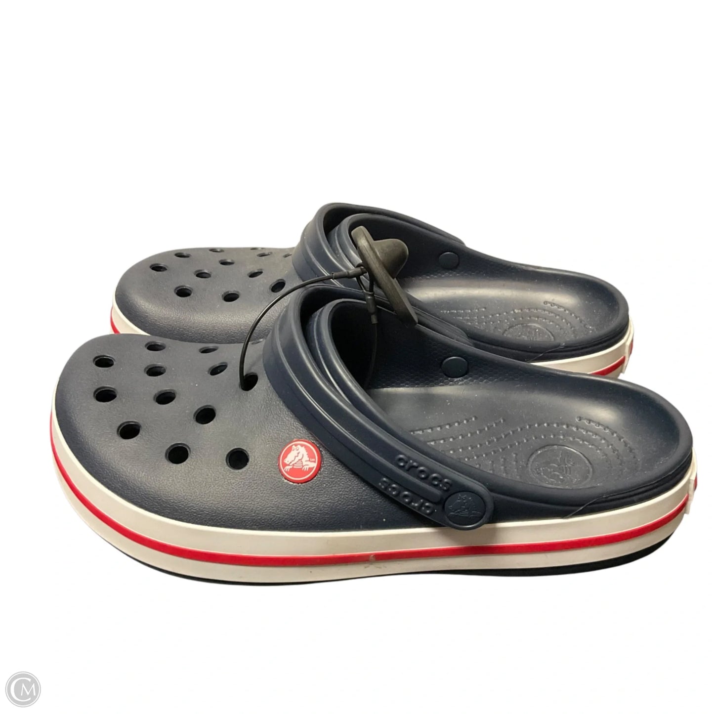 Sandals Flats By Crocs In Blue, Size: 9