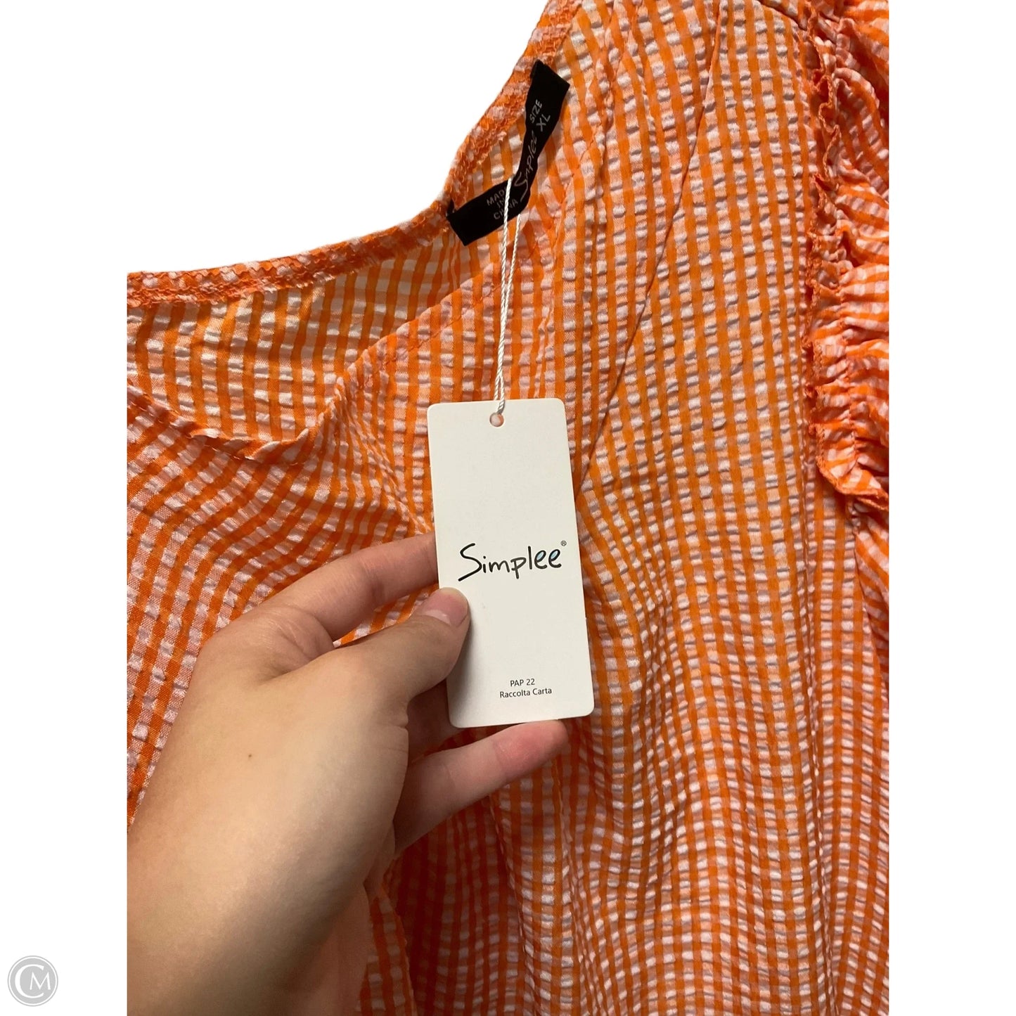 Dress Casual Short By Simplee In Orange, Size: Xl