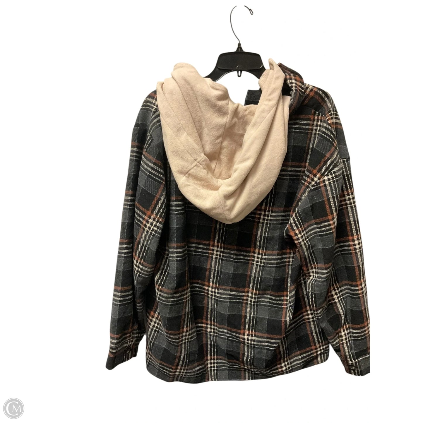 Jacket Shirt By Bibi In Plaid Pattern, Size: Xl
