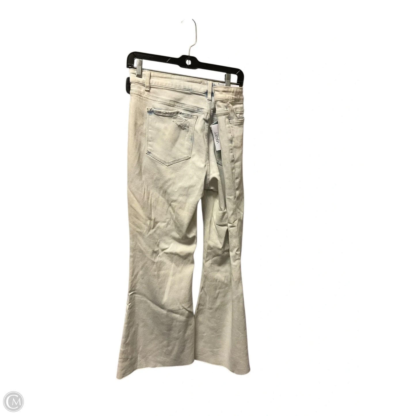 Jeans Flared By Vervet In White Denim, Size: 12