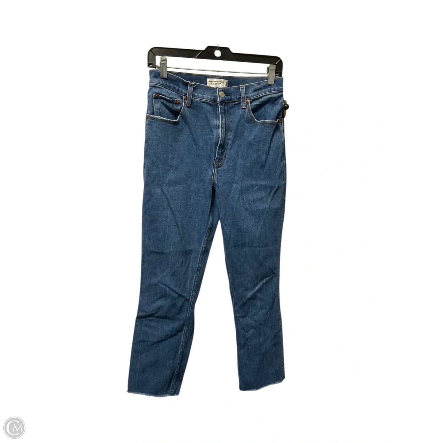 Jeans Straight By Abercrombie And Fitch In Blue Denim, Size: 6