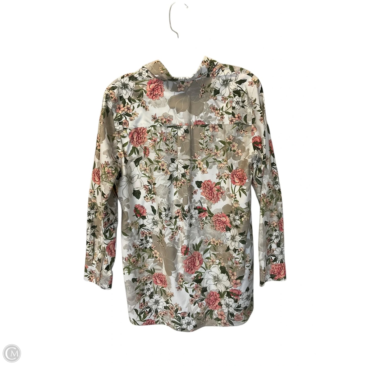 Top Long Sleeve By Chicos In Floral Print, Size: M