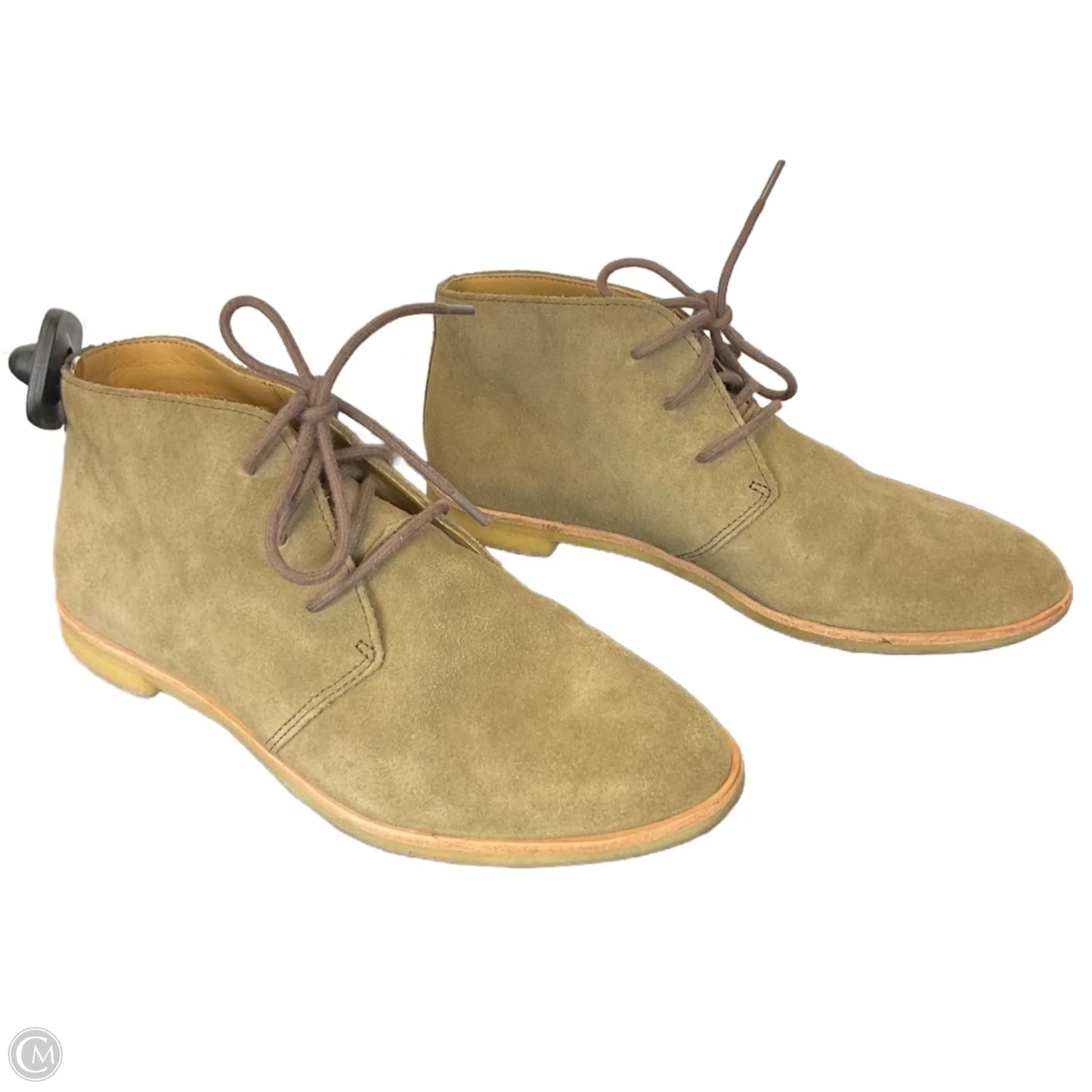 Boots Ankle Flats By Clarks In Tan, Size: 7.5