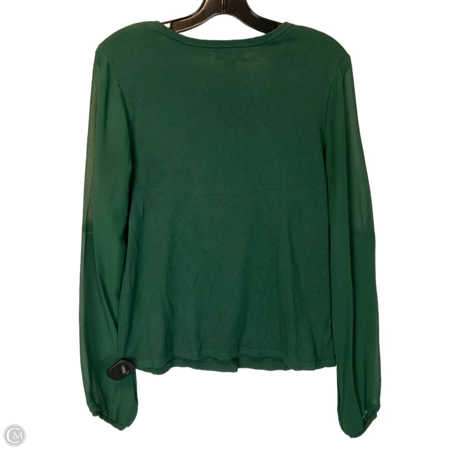 Top Long Sleeve Basic By Loft In Green, Size: M