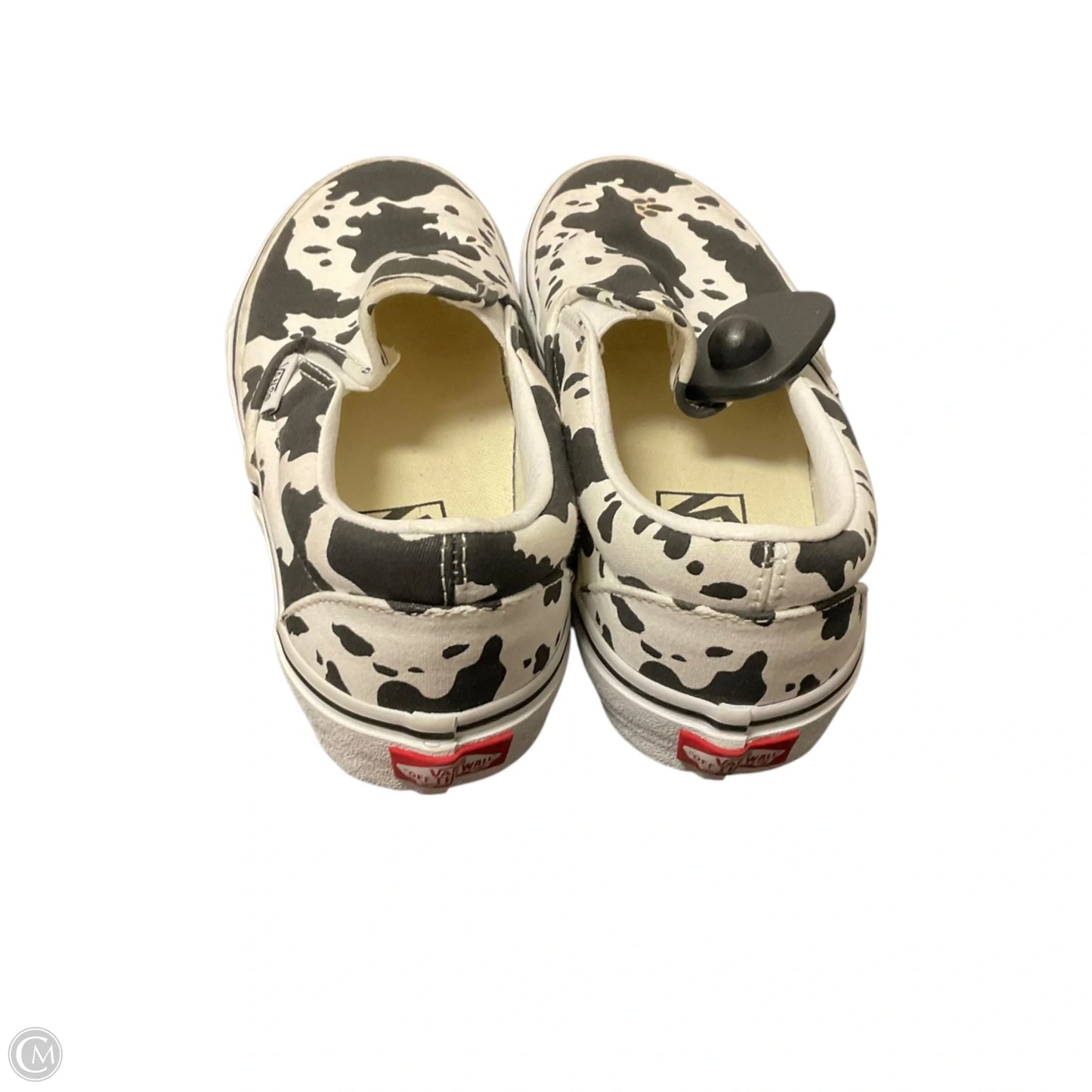 Shoes Flats By Vans In Black & White, Size: 7