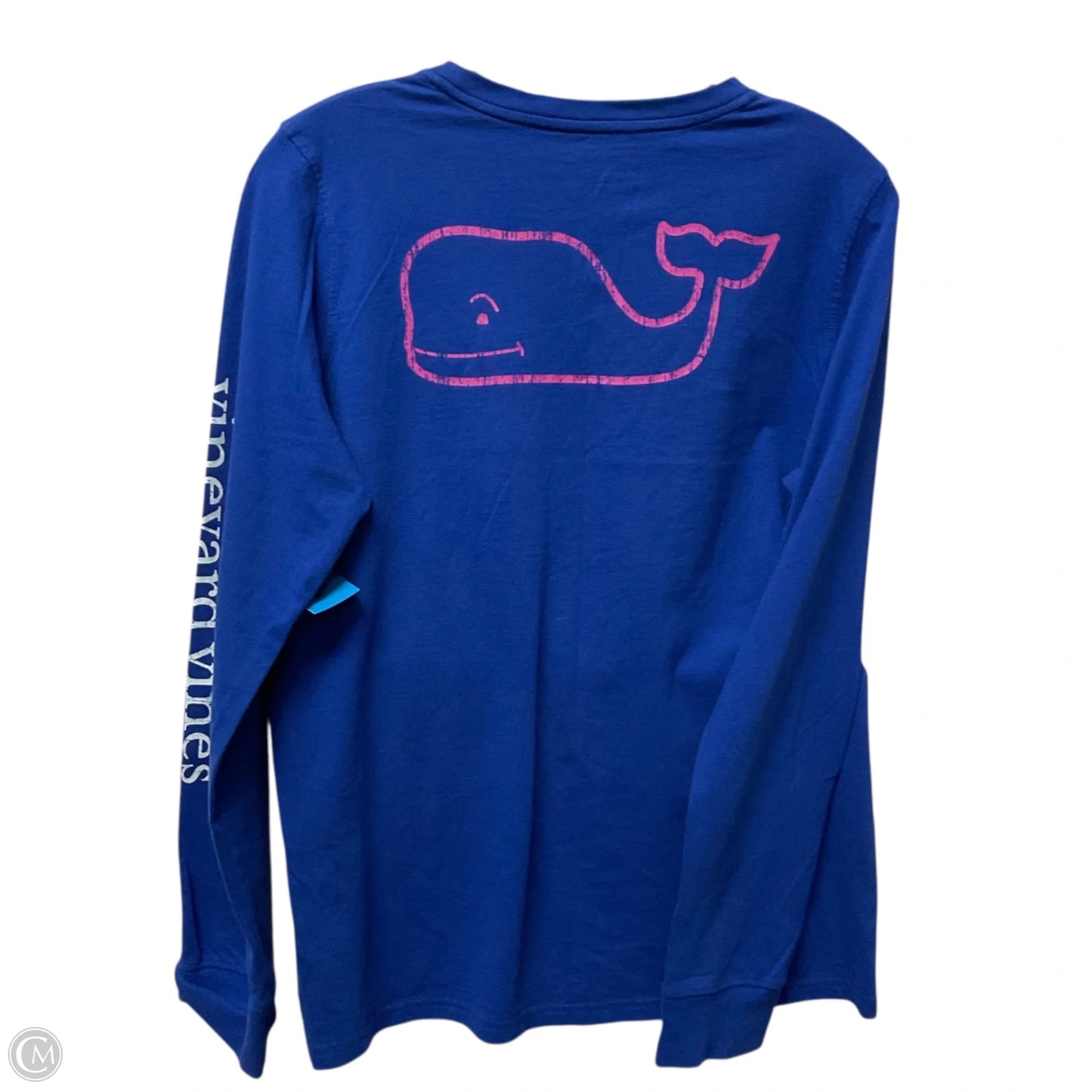 Top Long Sleeve Basic By Vineyard Vines In Blue, Size: L