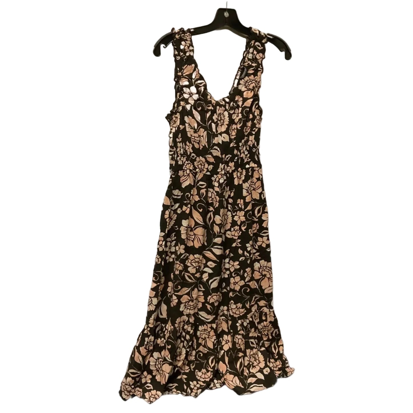 Dress Casual Midi By Patrons Of Peace In Brown, Size: S
