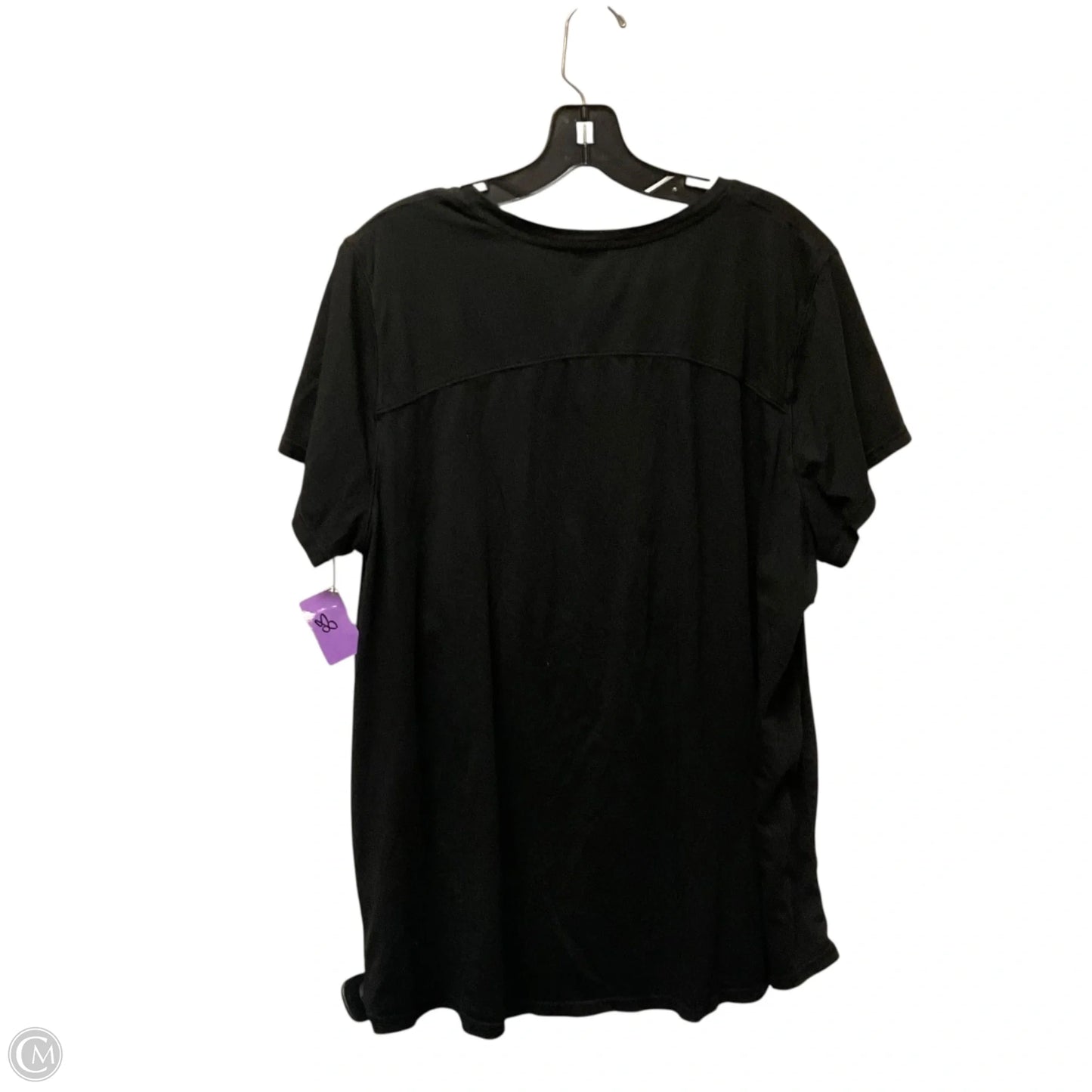 Top Short Sleeve Basic By Calvin Klein In Black, Size: 2x