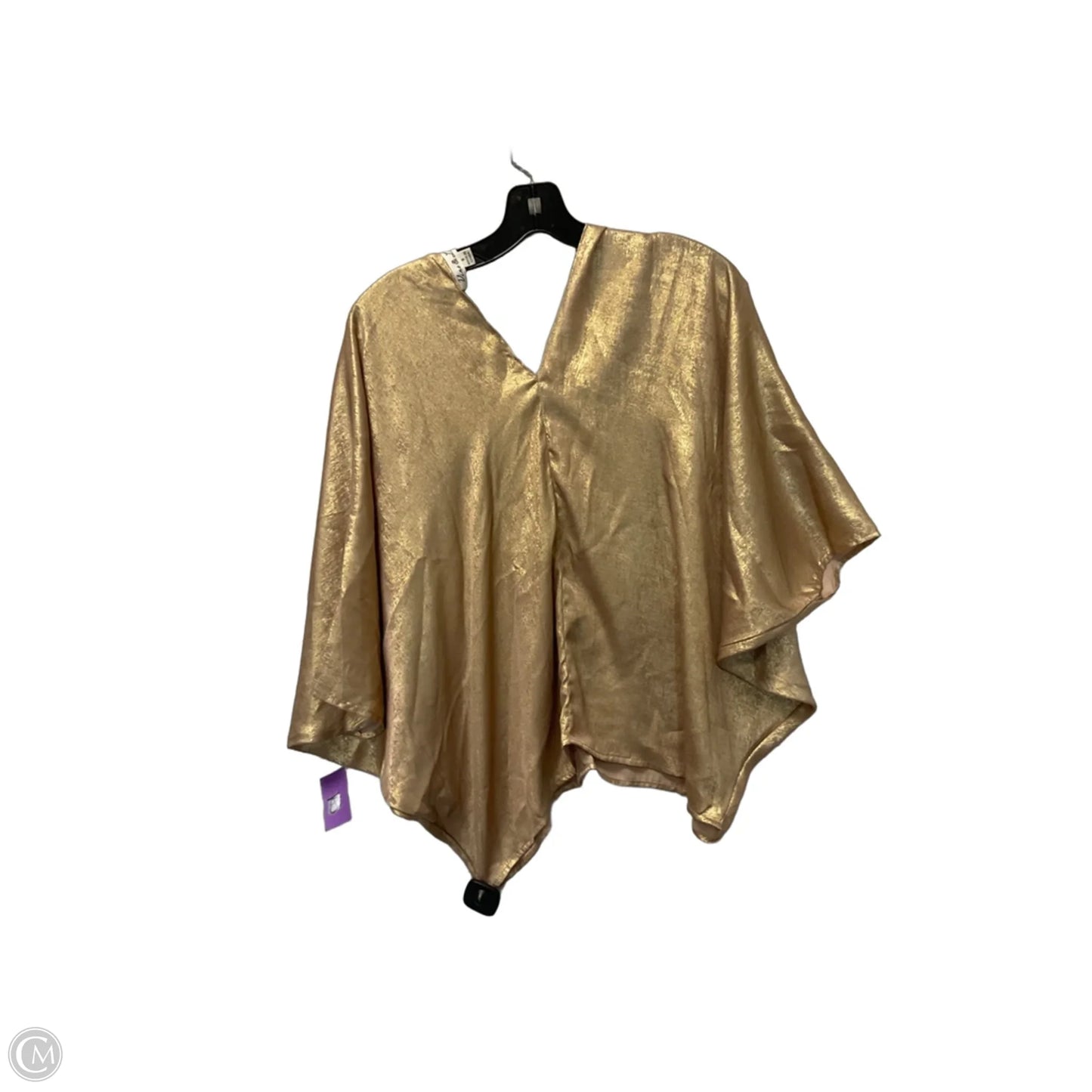 Top Short Sleeve By Vine & Love In Gold, Size: S