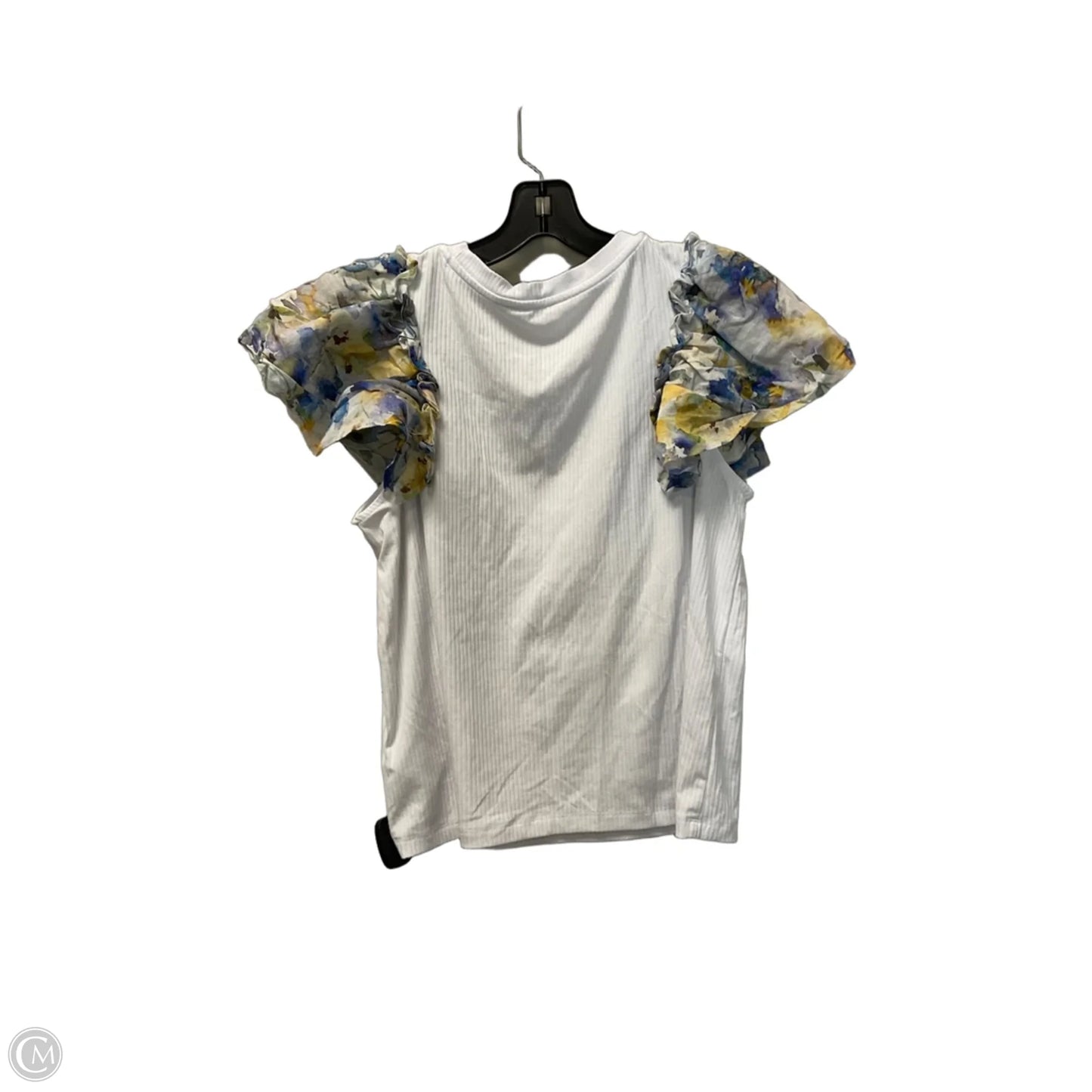 Top Short Sleeve By Nicole Miller In White, Size: M